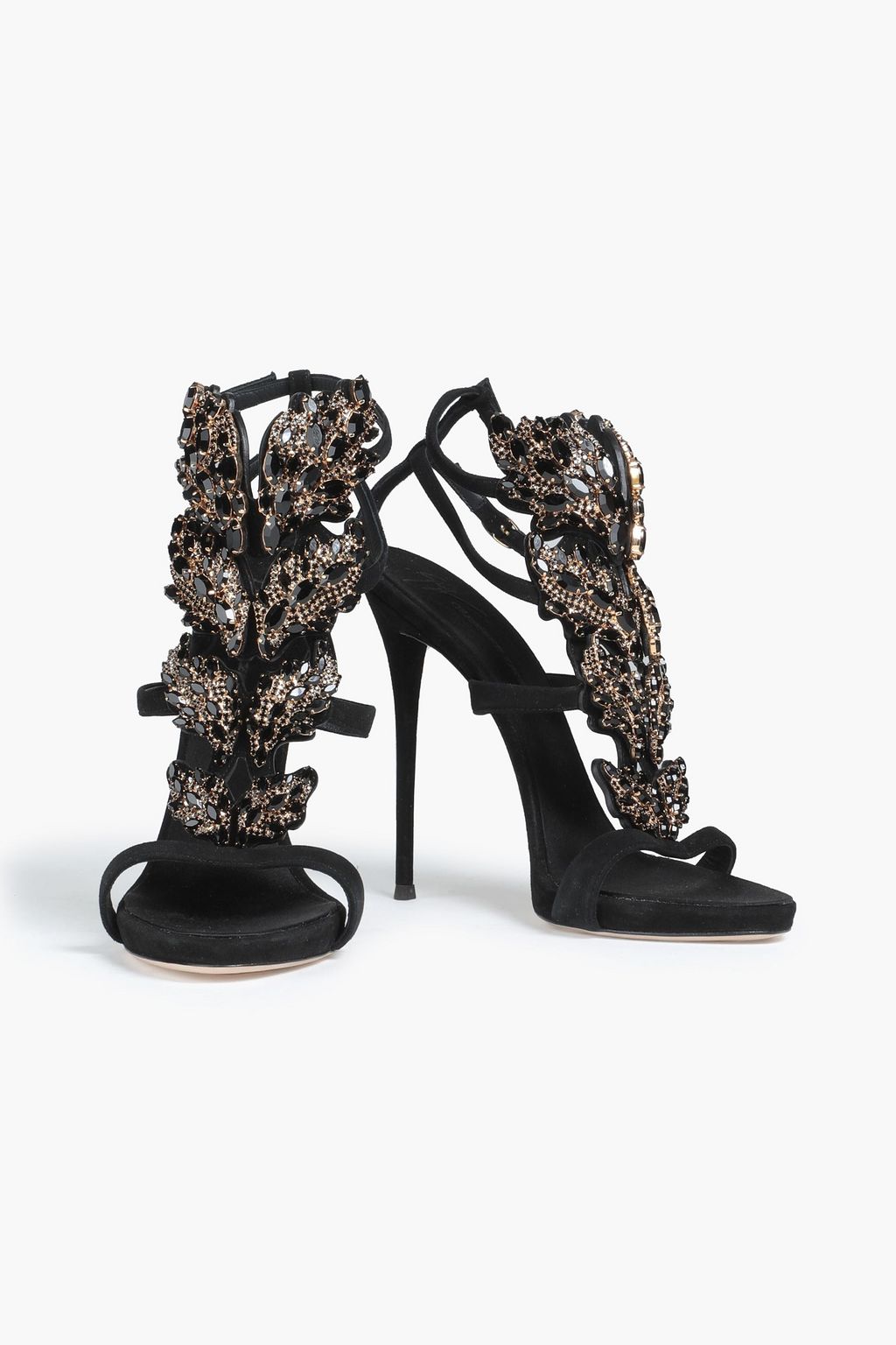 GIUSEPPE ZANOTTI Embellished suede sandals