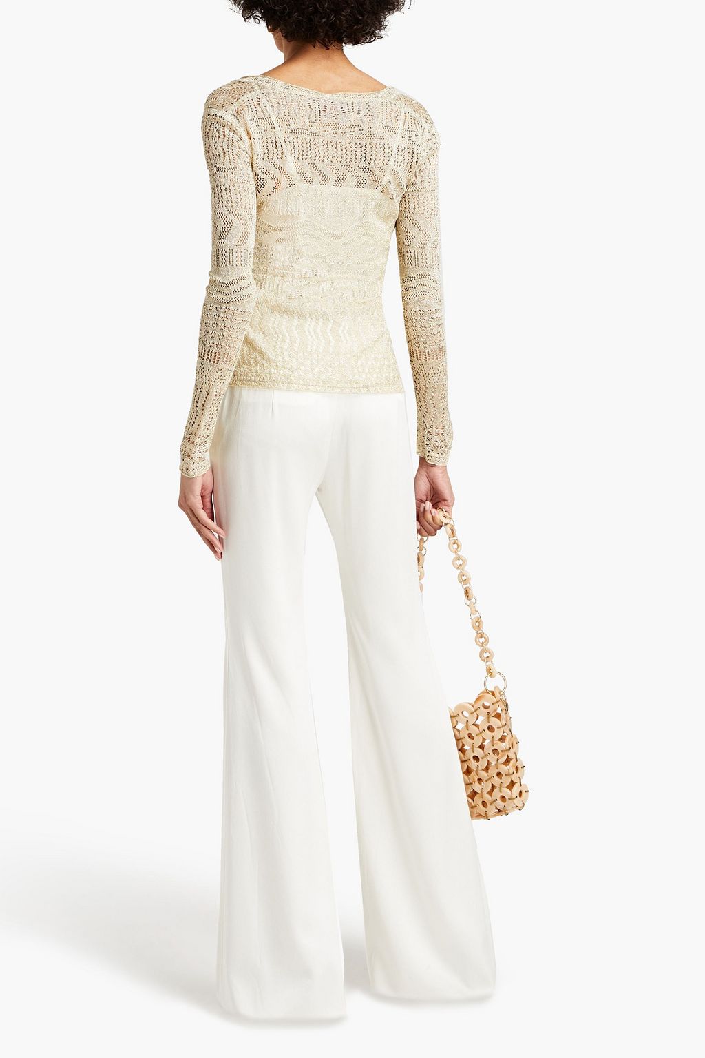 MISSONI Metallic crochet-knit cardigan