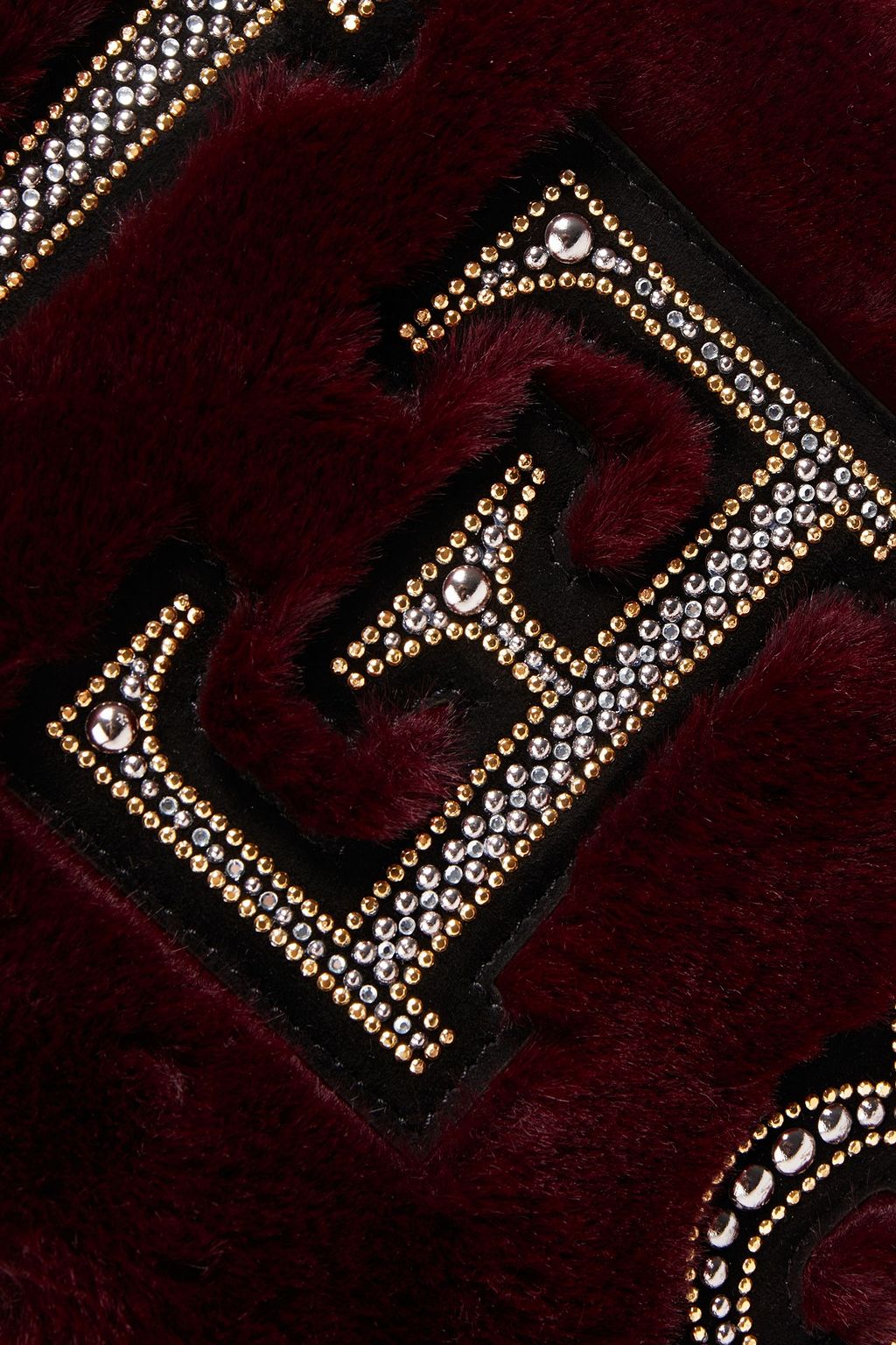 RED(V) Embellished faux fur cross-body bag