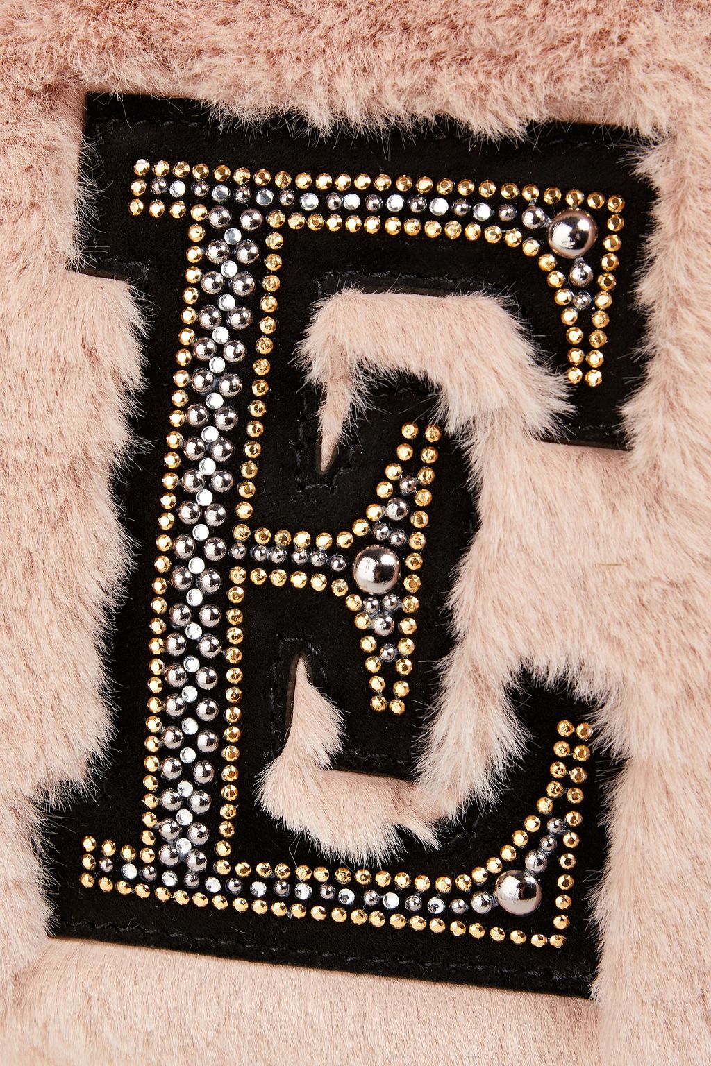 RED(V) Embellished faux fur cross-body bag