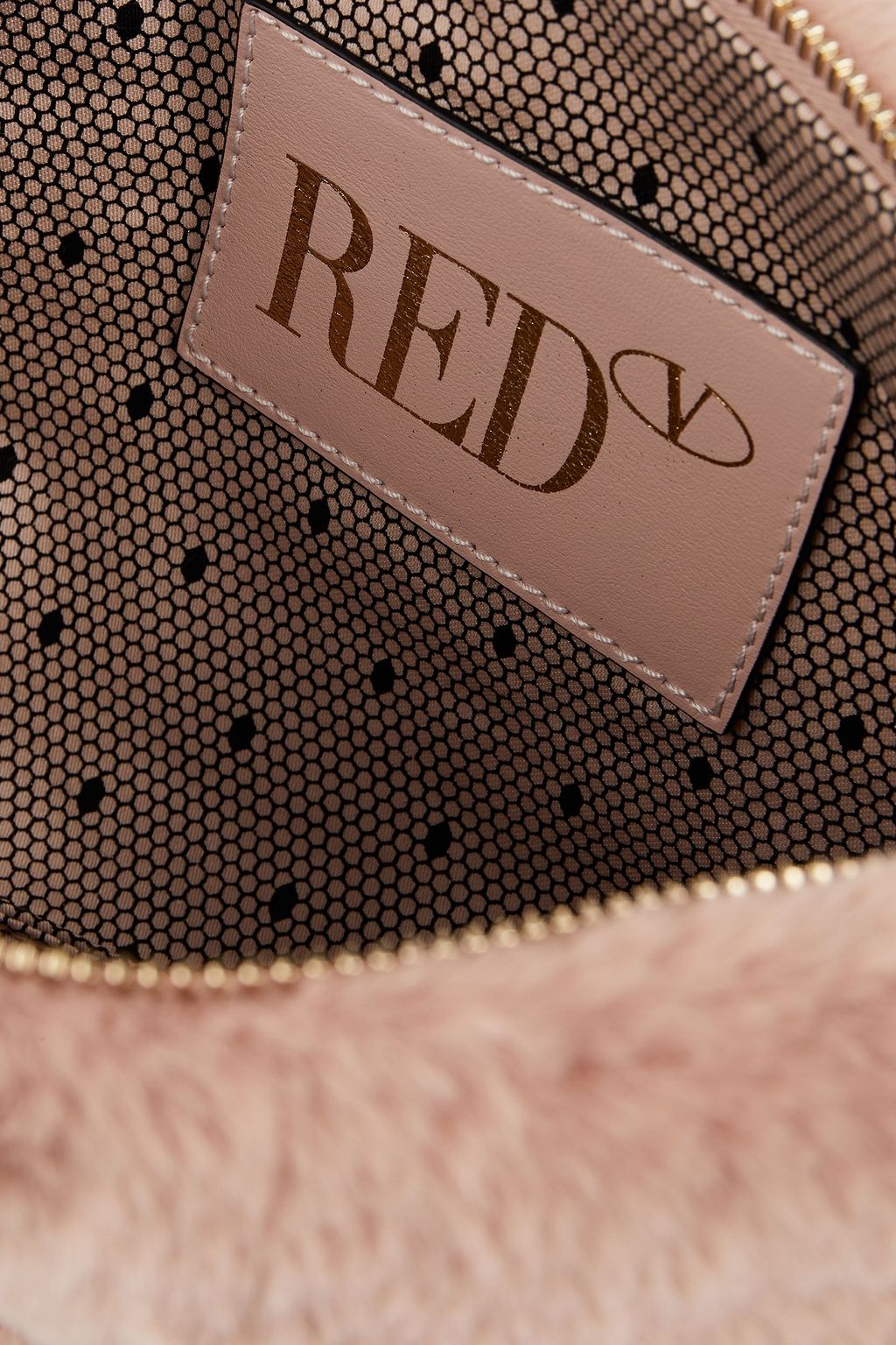 RED(V) Embellished faux fur cross-body bag