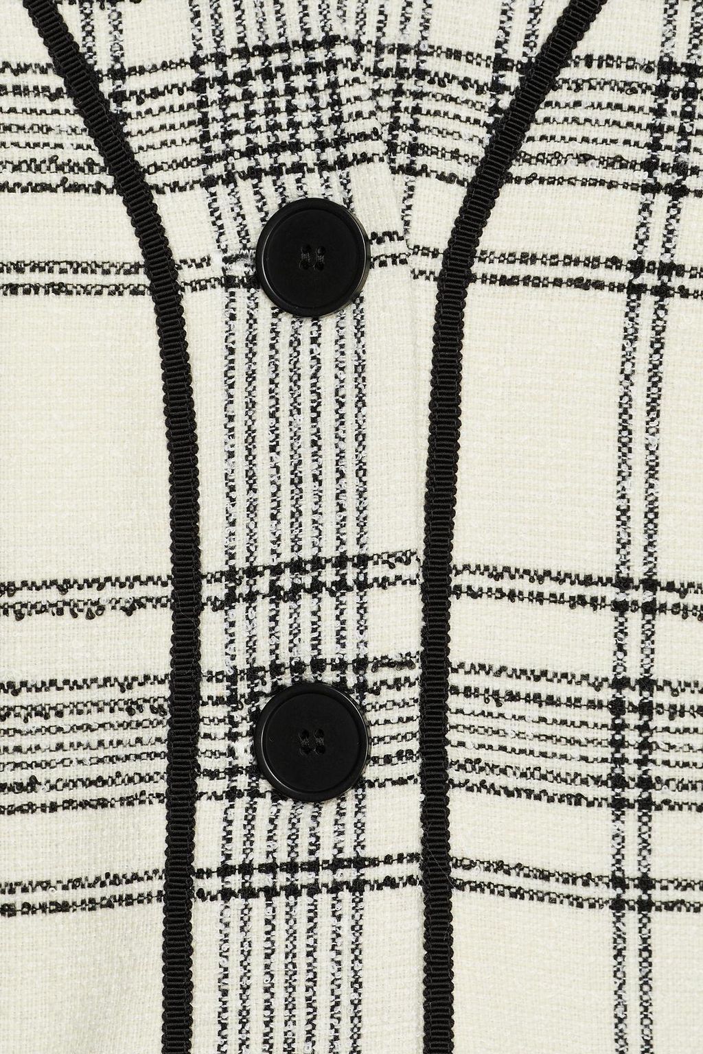 CLAUDIE PIERLOT Vissia frayed checked tweed blazer
