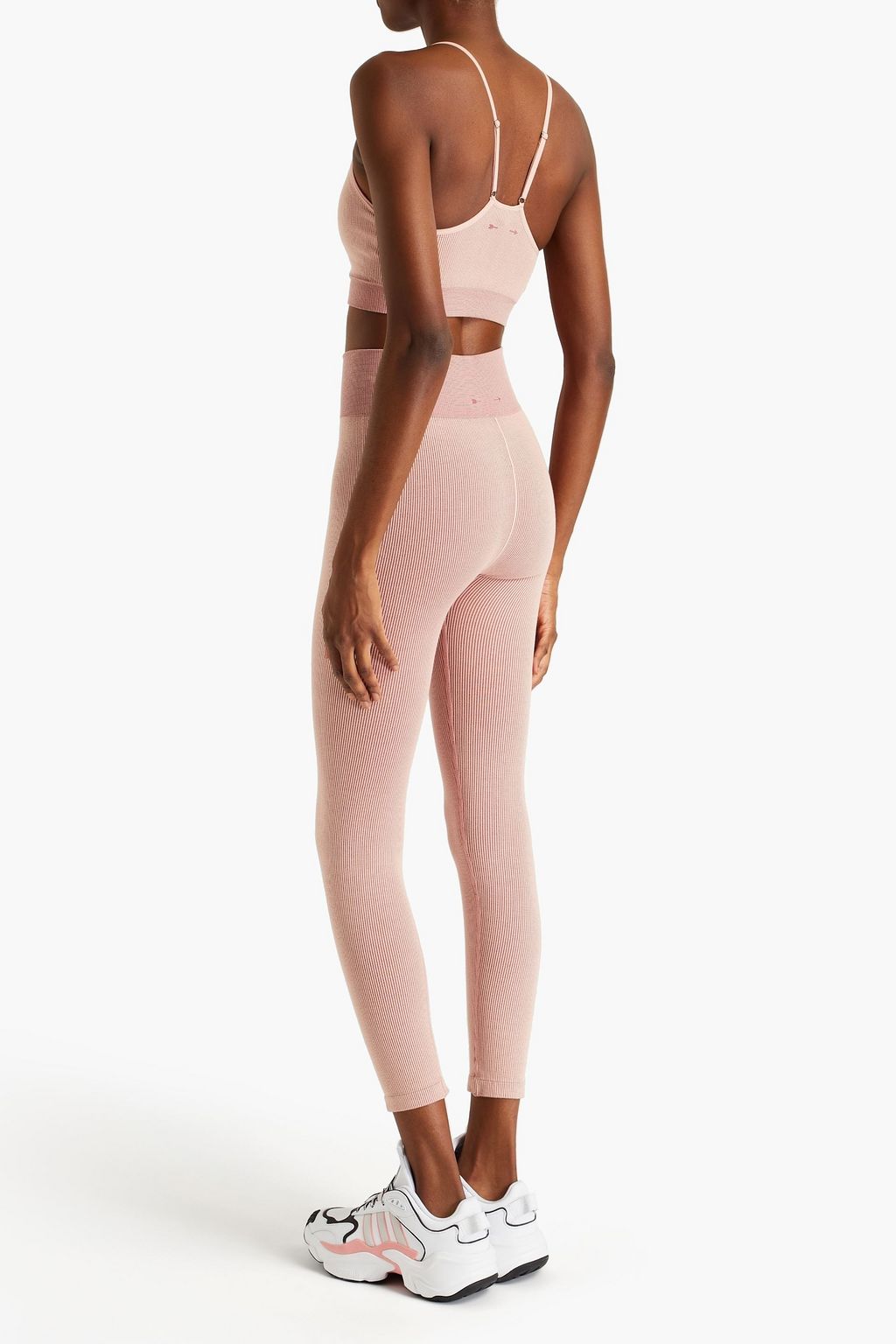 THE UPSIDE Circular Knit ribbed jacquard-knit leggings