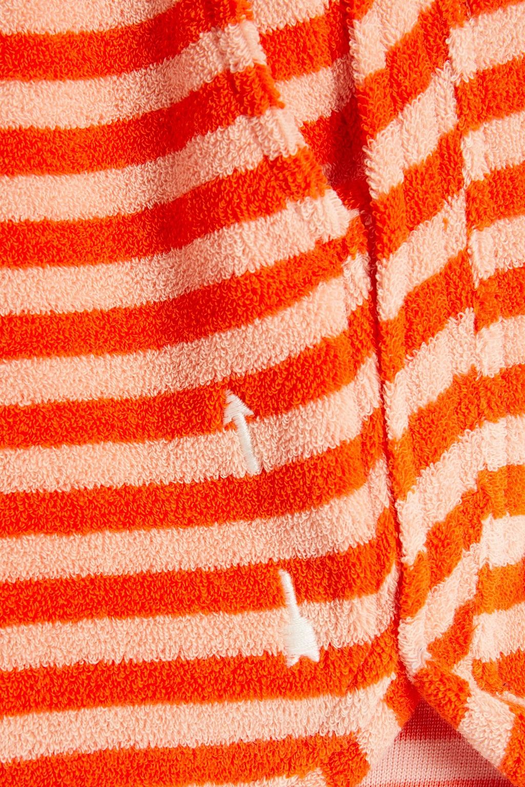 THE UPSIDE Shala Mika striped cotton-blend terry shorts