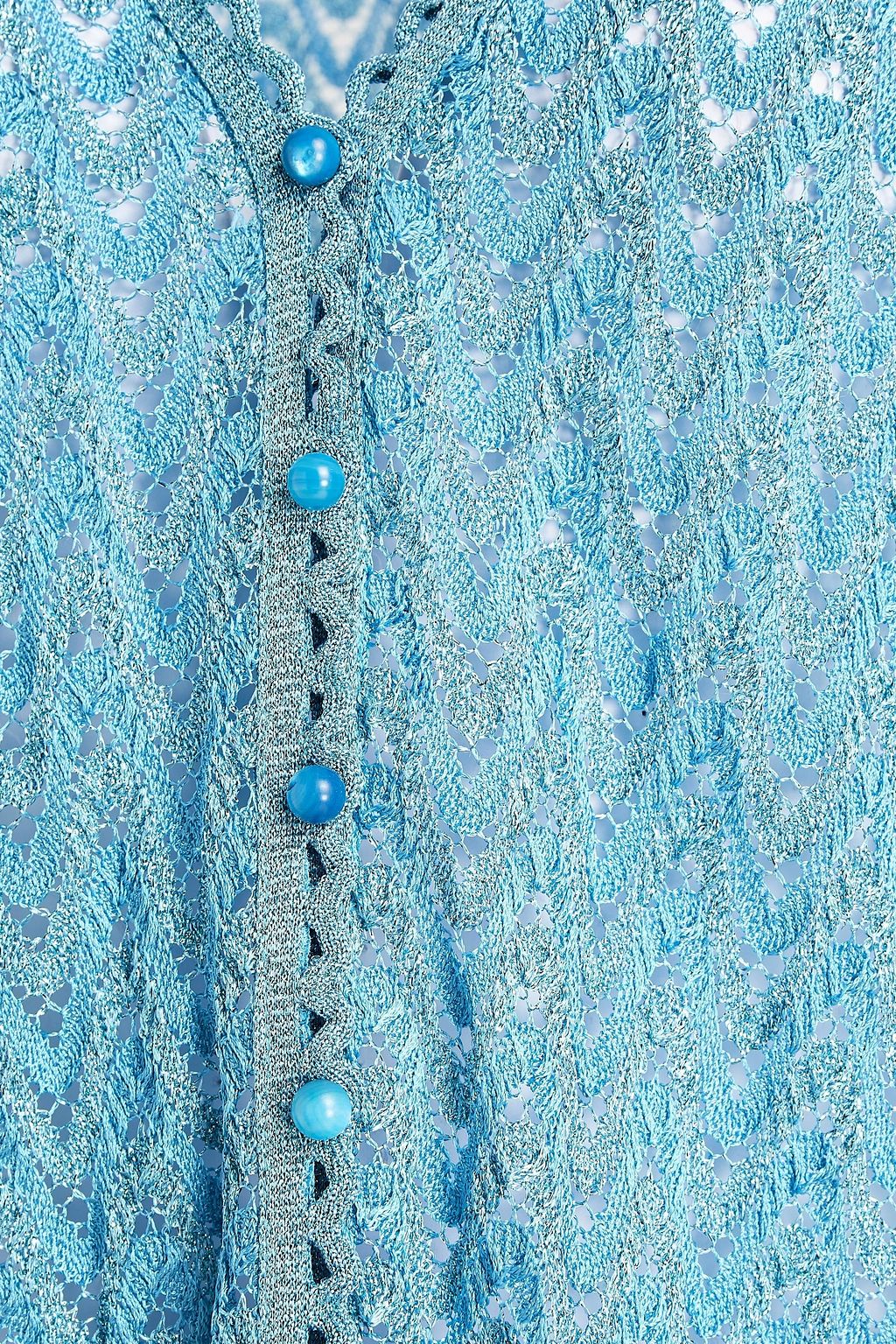 MISSONI Metallic crochet-knit cardigan