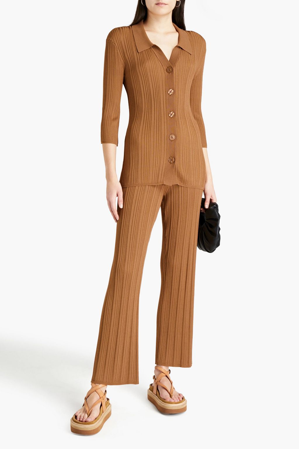 CLAUDIE PIERLOT Meri ribbed-knit cardigan