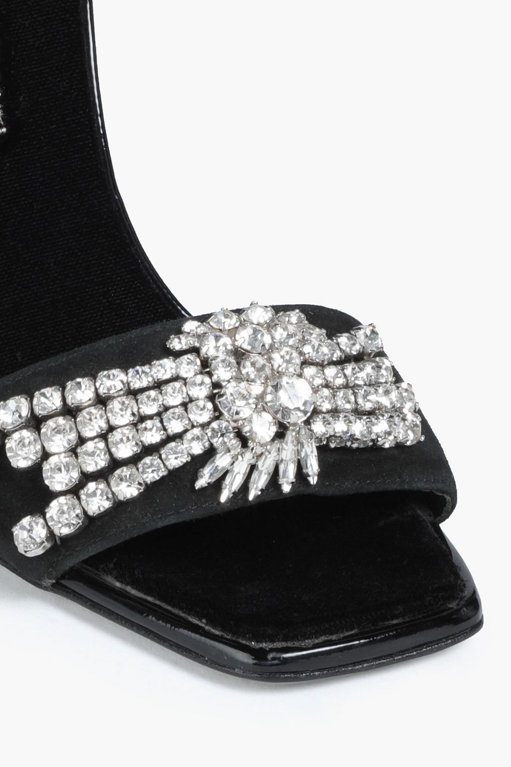 GIUSEPPE ZANOTTI Crystal-embellished suede sandals