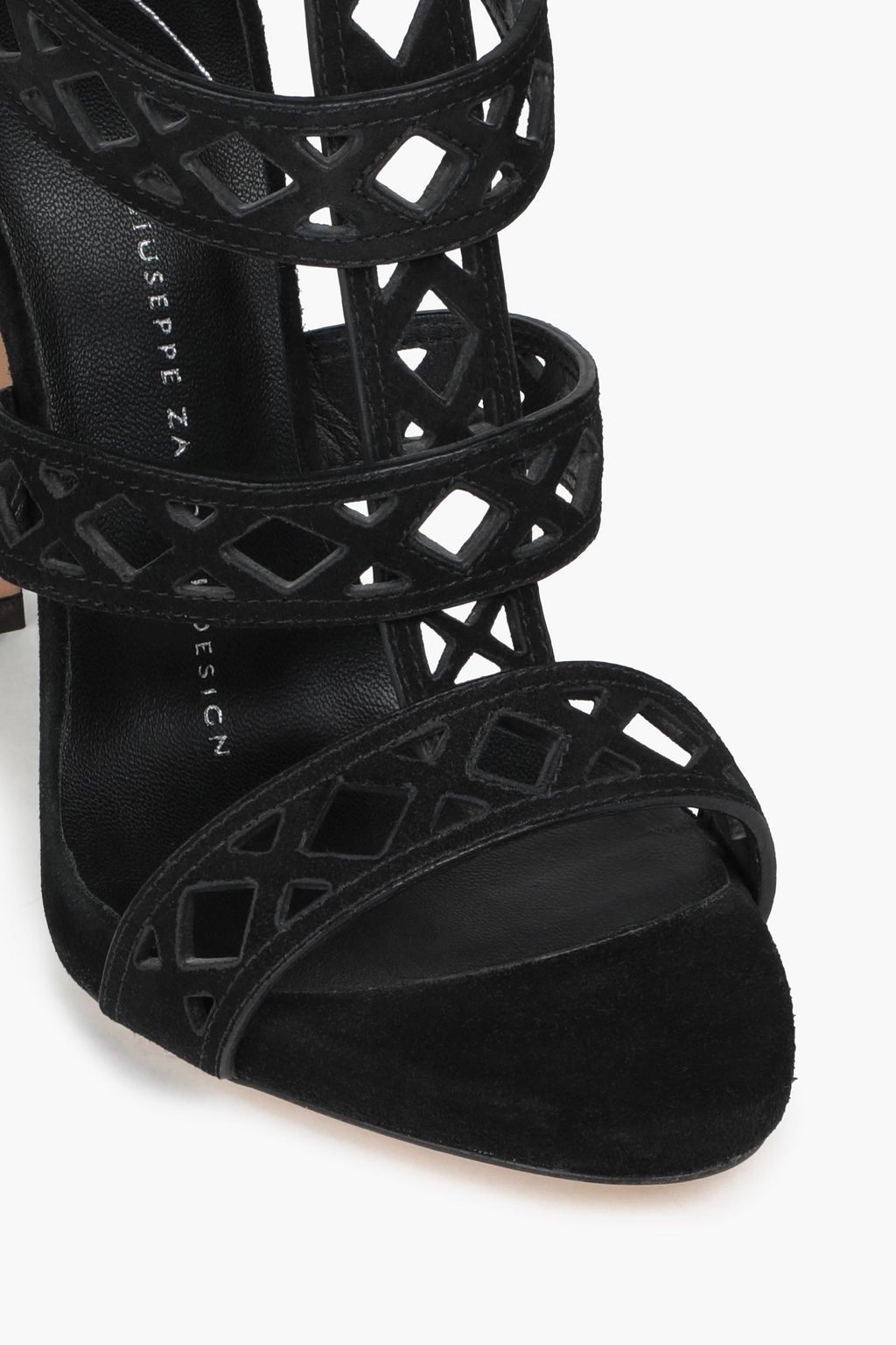 GIUSEPPE ZANOTTI Laser-cut suede sandals