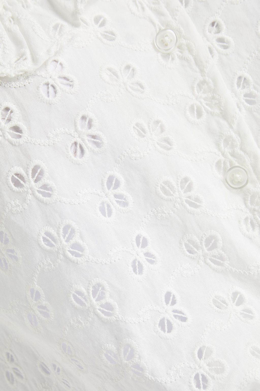 CLAUDIE PIERLOT Bajou cropped broderie anglaise cotton shirt