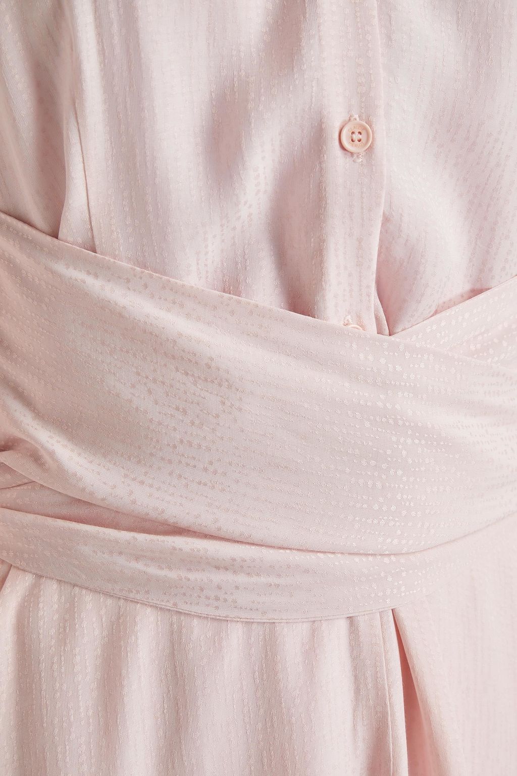 CLAUDIE PIERLOT Tie-back jacquard midi shirt dress