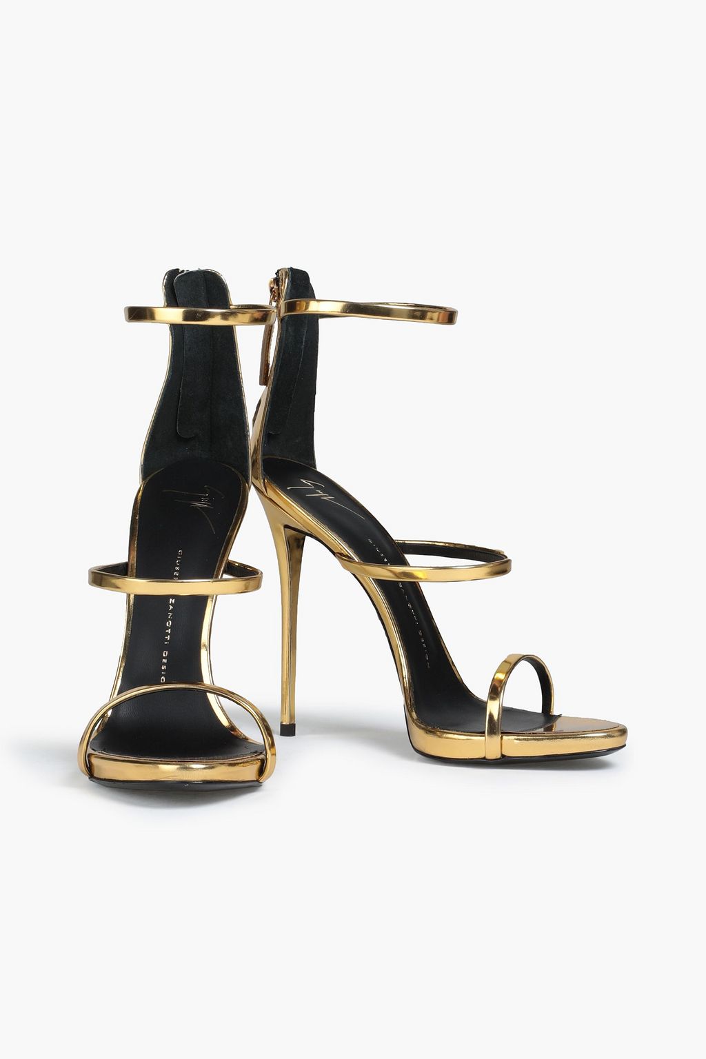 GIUSEPPE ZANOTTI Mirrored-leather sandals