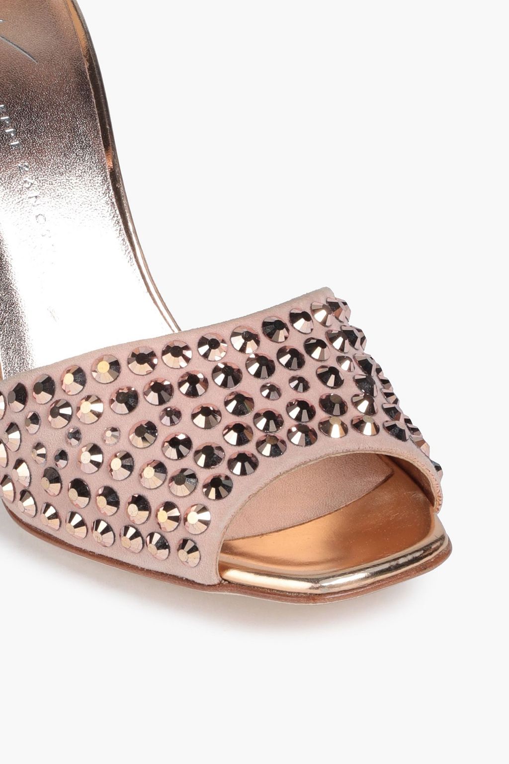 GIUSEPPE ZANOTTI Crystal-embellished suede sandals