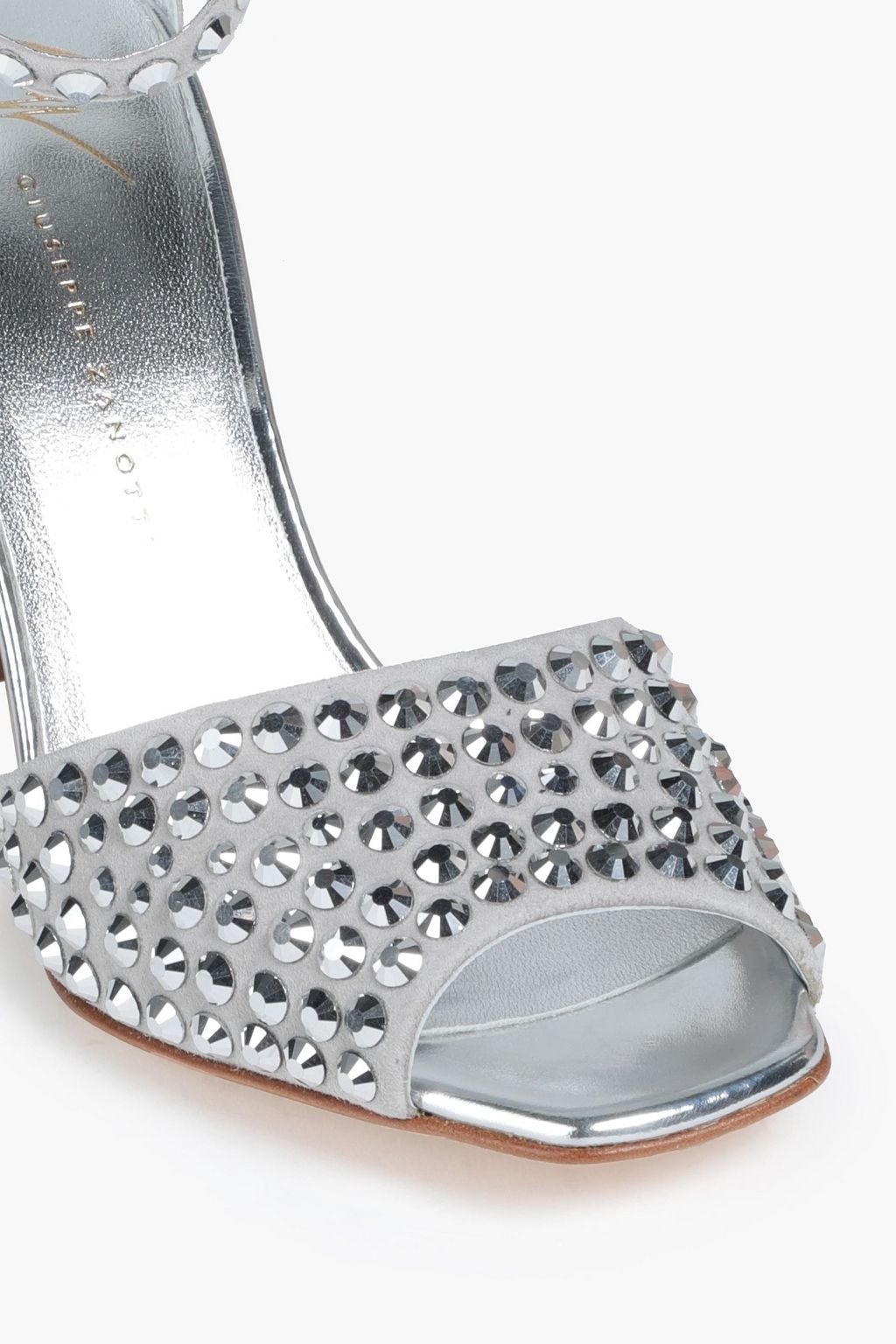 GIUSEPPE ZANOTTI Crystal-embellished suede sandals