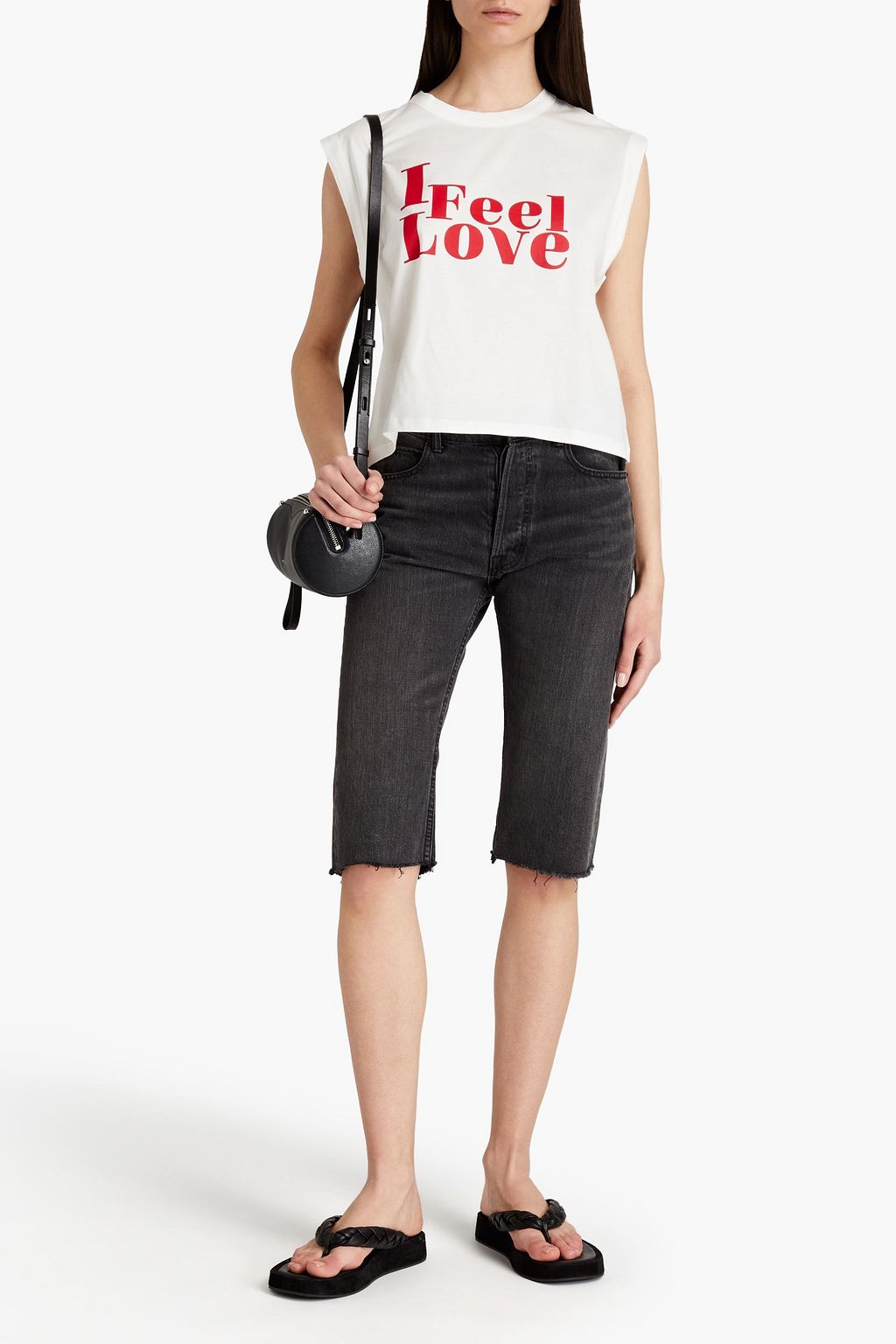 CLAUDIE PIERLOT Printed cotton-jersey tank