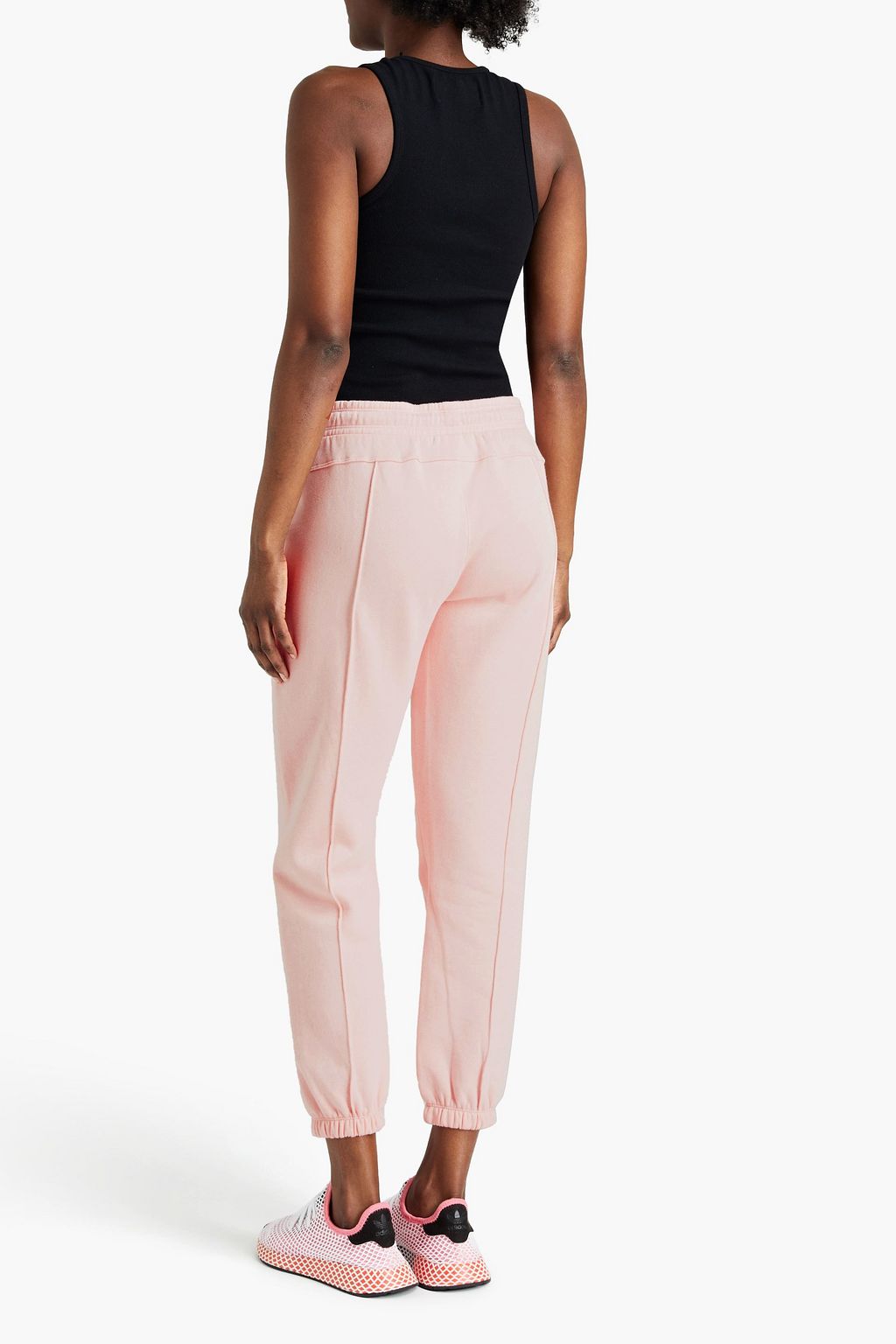 DKNY Cotton-blend fleece track pants