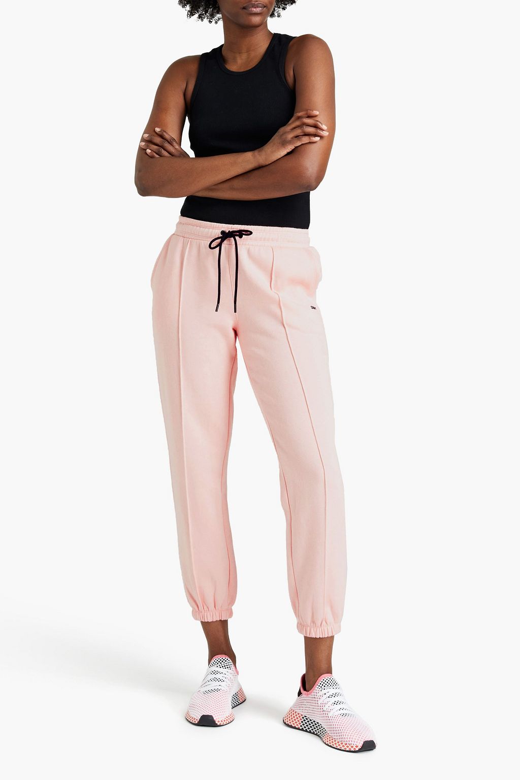 DKNY Cotton-blend fleece track pants