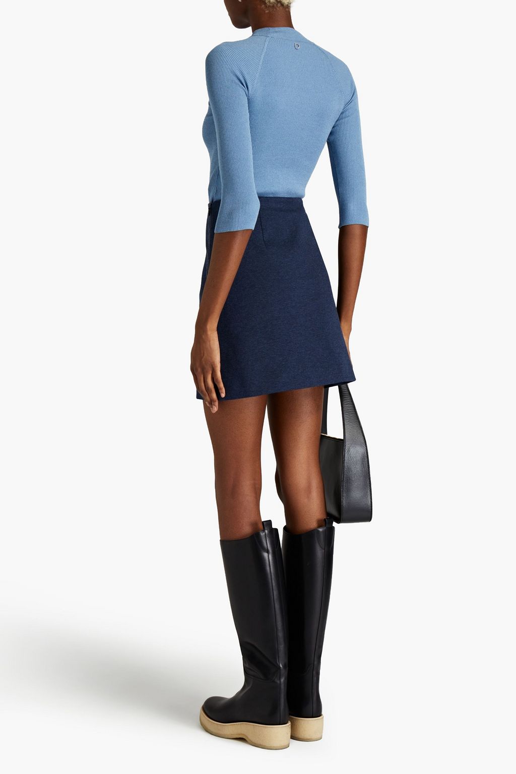 THEORY Cotton-blend mini skirt
