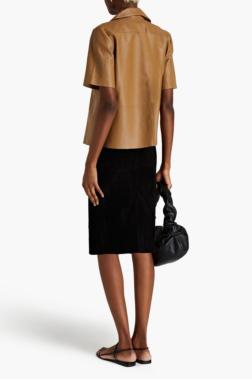 THEORY Suede mini skirt