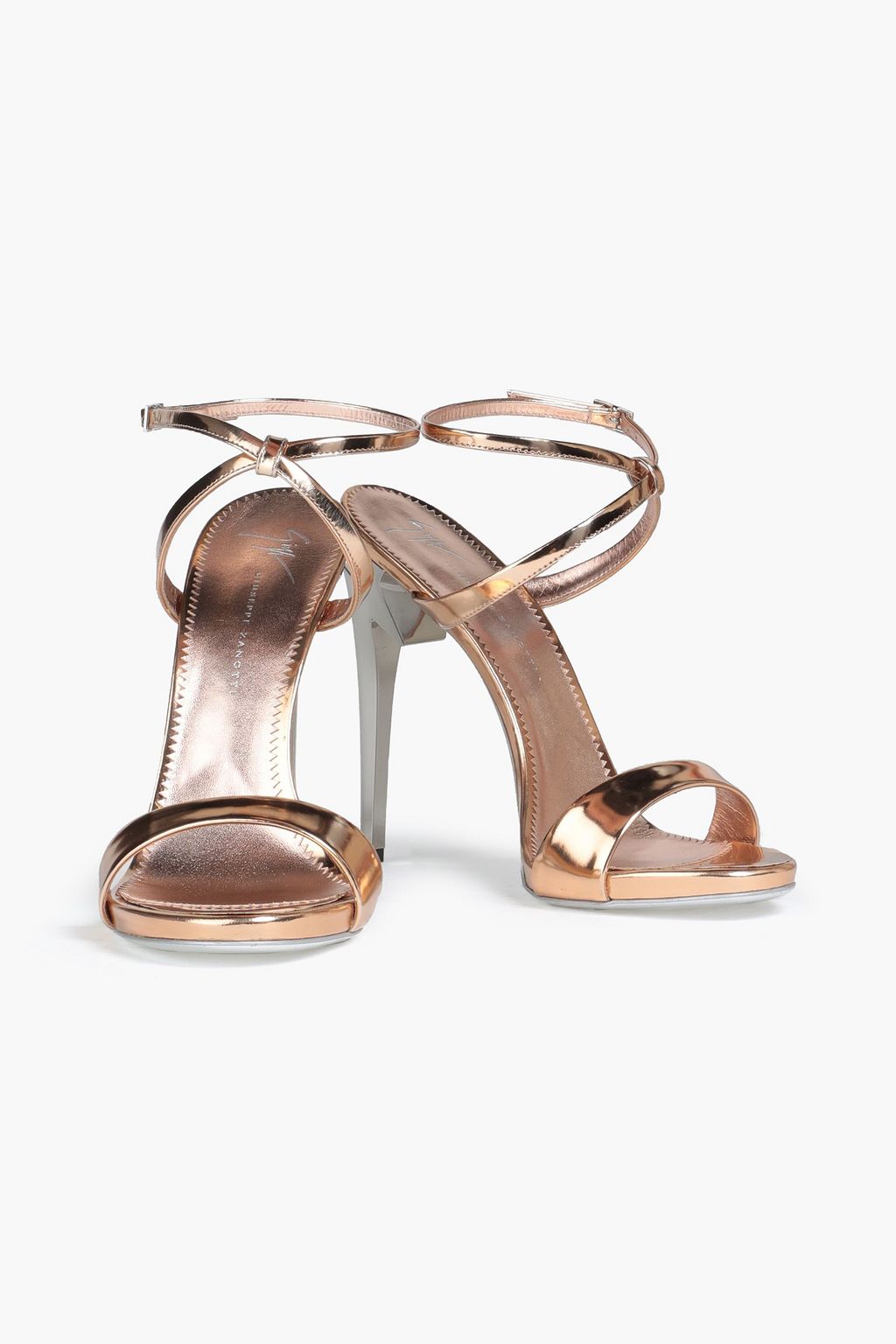 GIUSEPPE ZANOTTI Mirrored-leather sandals