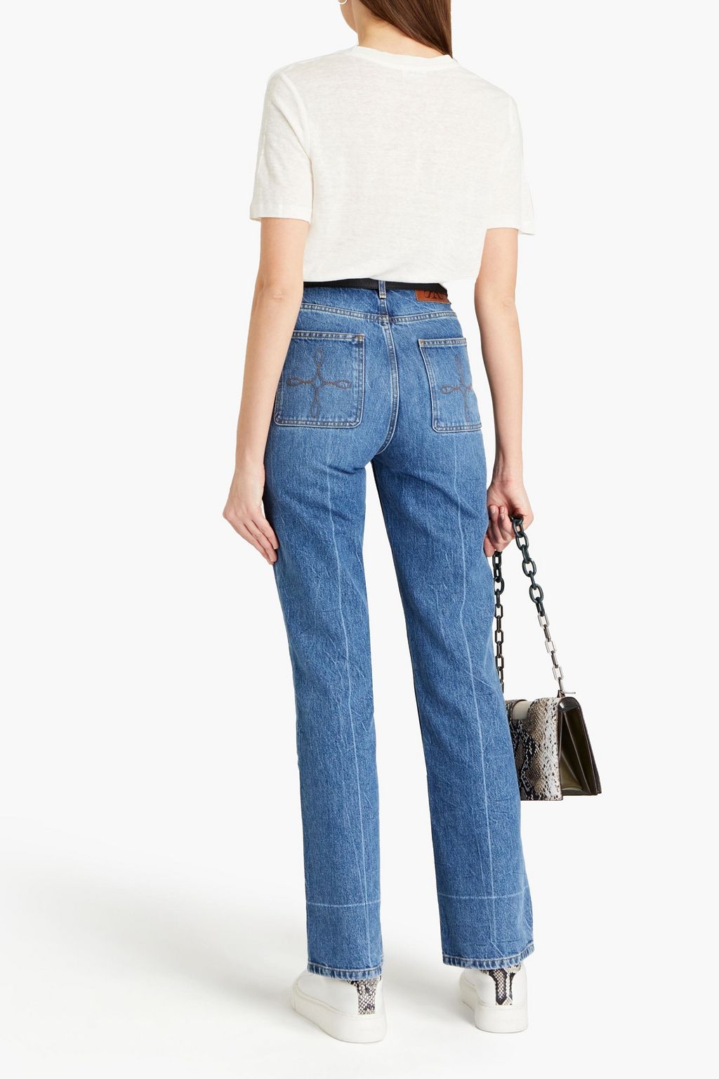 CLAUDIE PIERLOT Theater mélange linen-jersey T-shirt