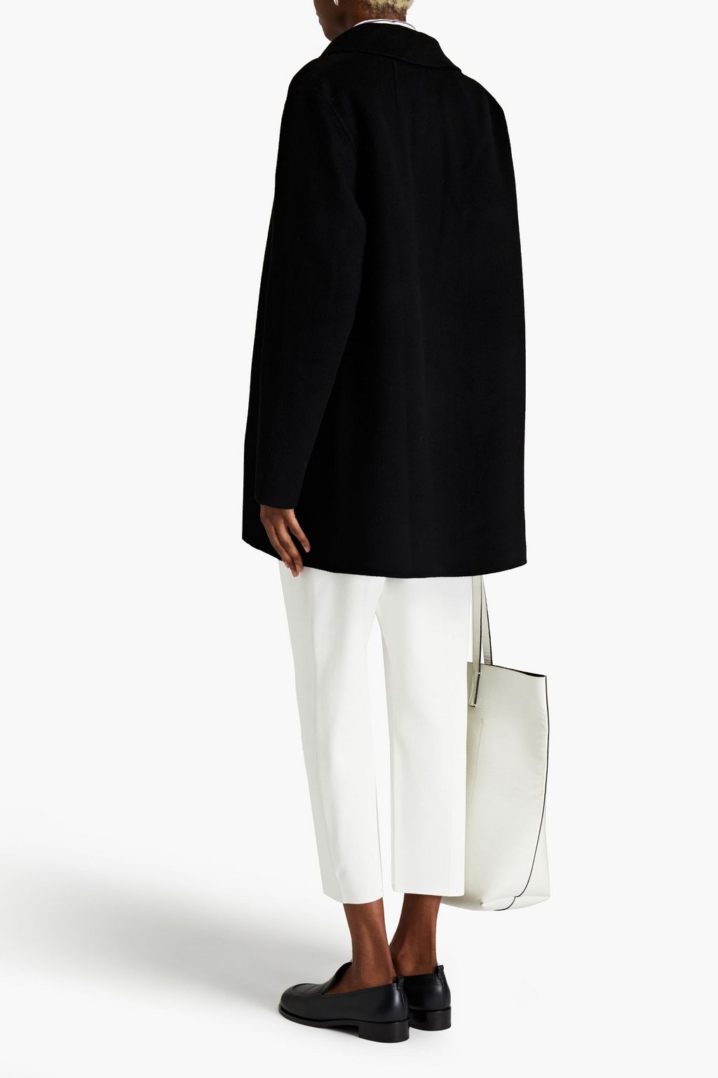 THEORY Brushed wool and cashmere-blend felt coat