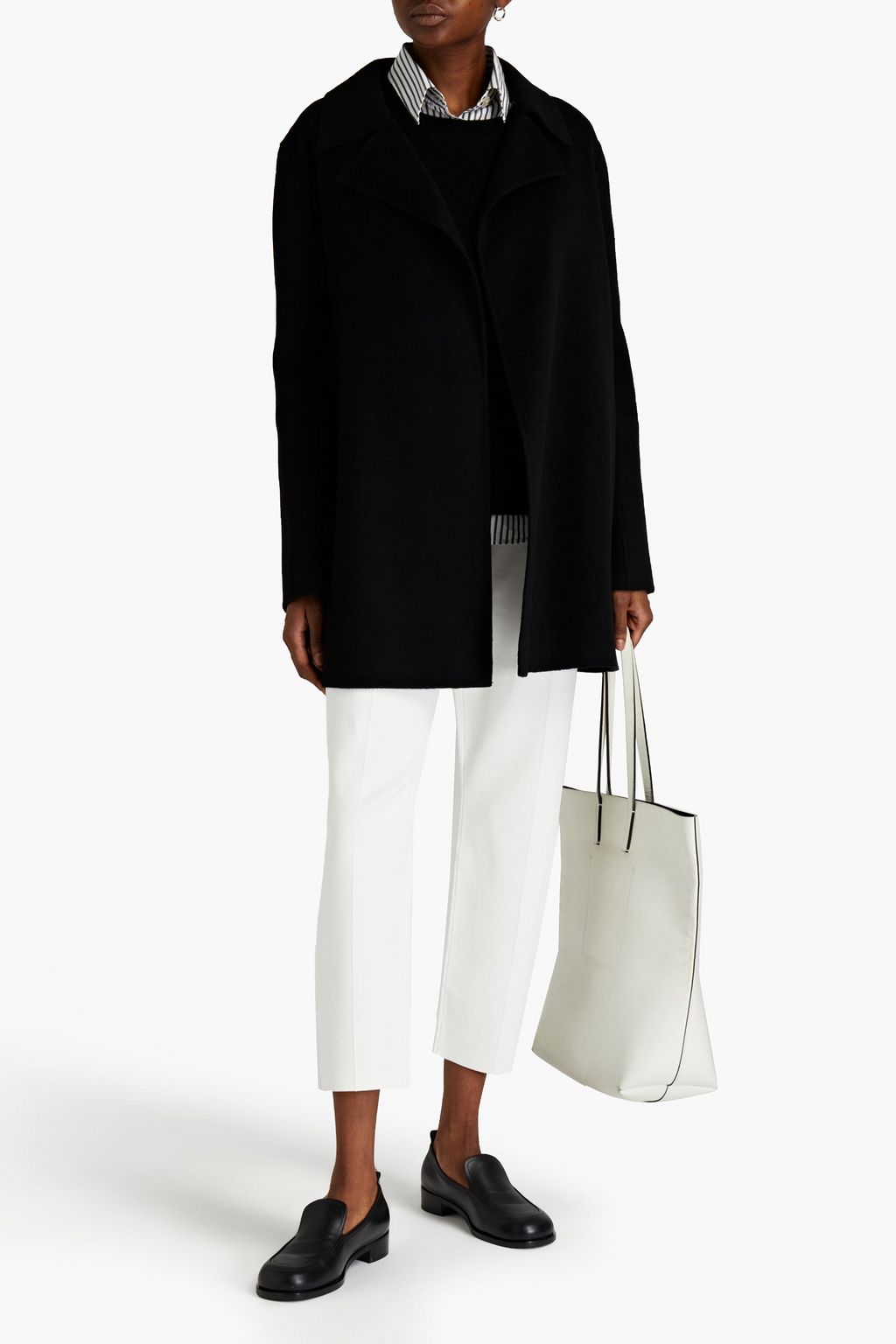 THEORY Brushed wool and cashmere-blend felt coat