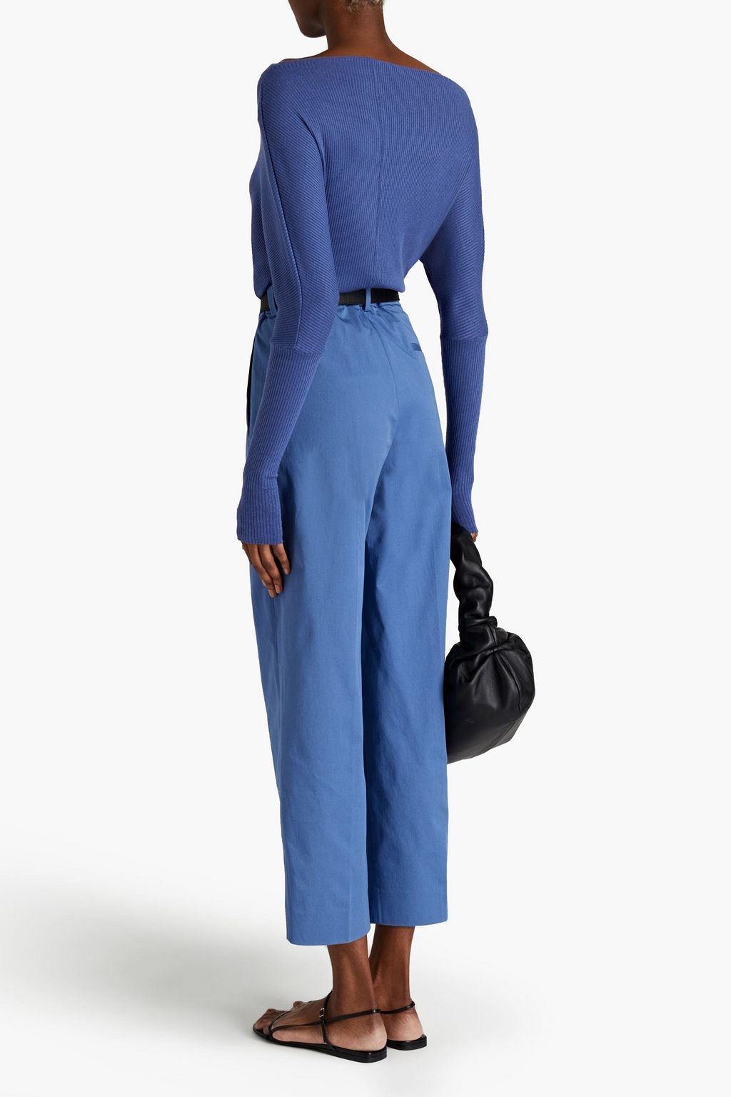 THEORY Cropped cotton-blend gabardine straight-leg pants