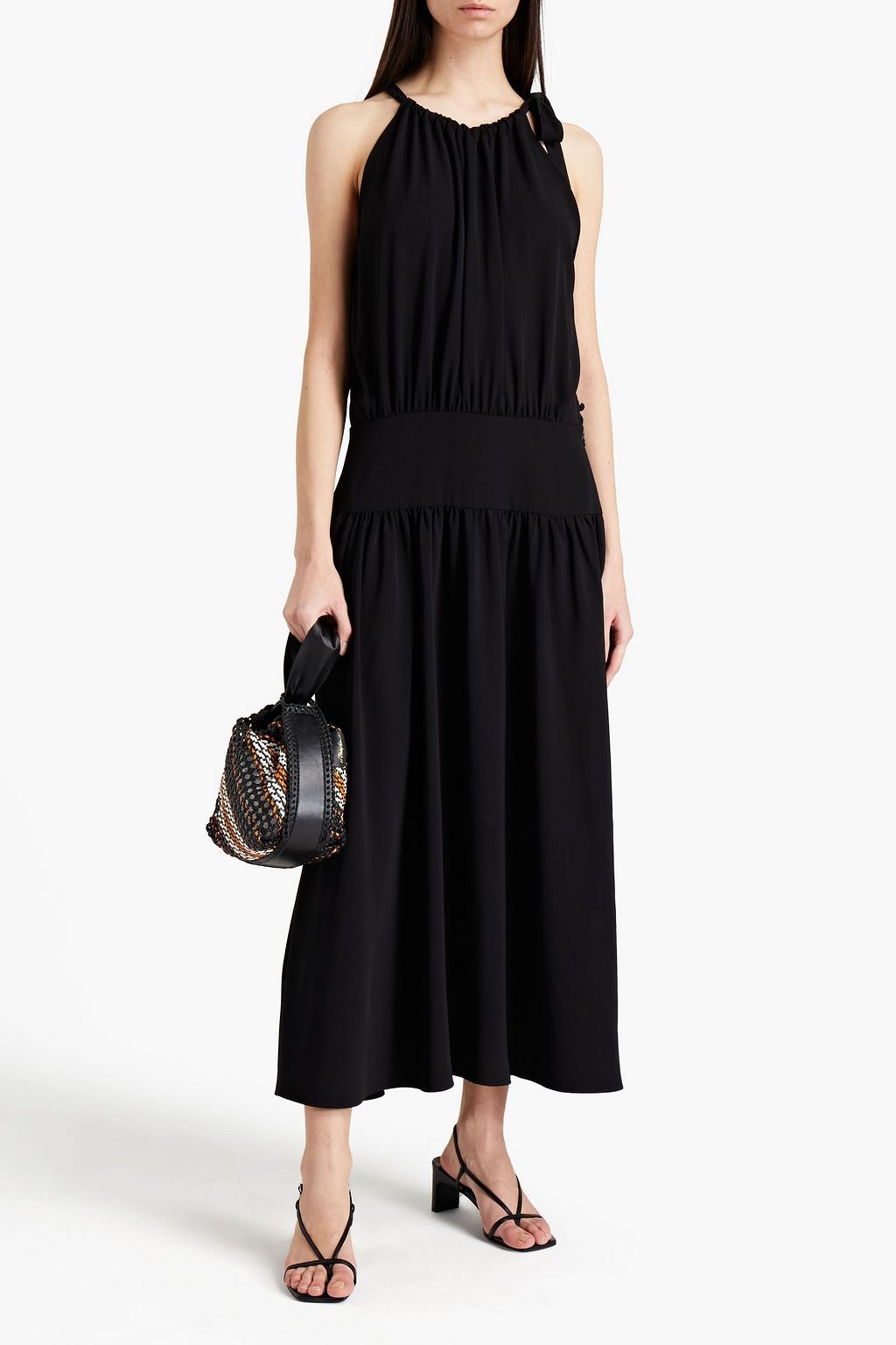 ZIMMERMANN Gathered twill midi dress