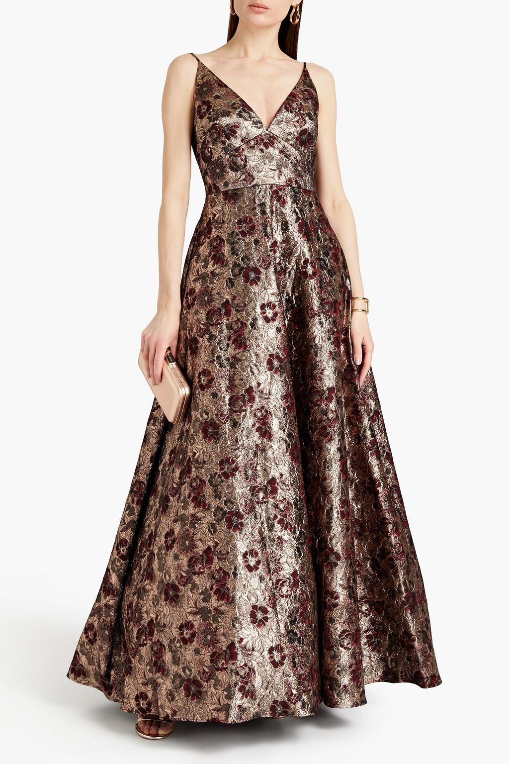 ML MONIQUE LHUILLIER Brocade gown