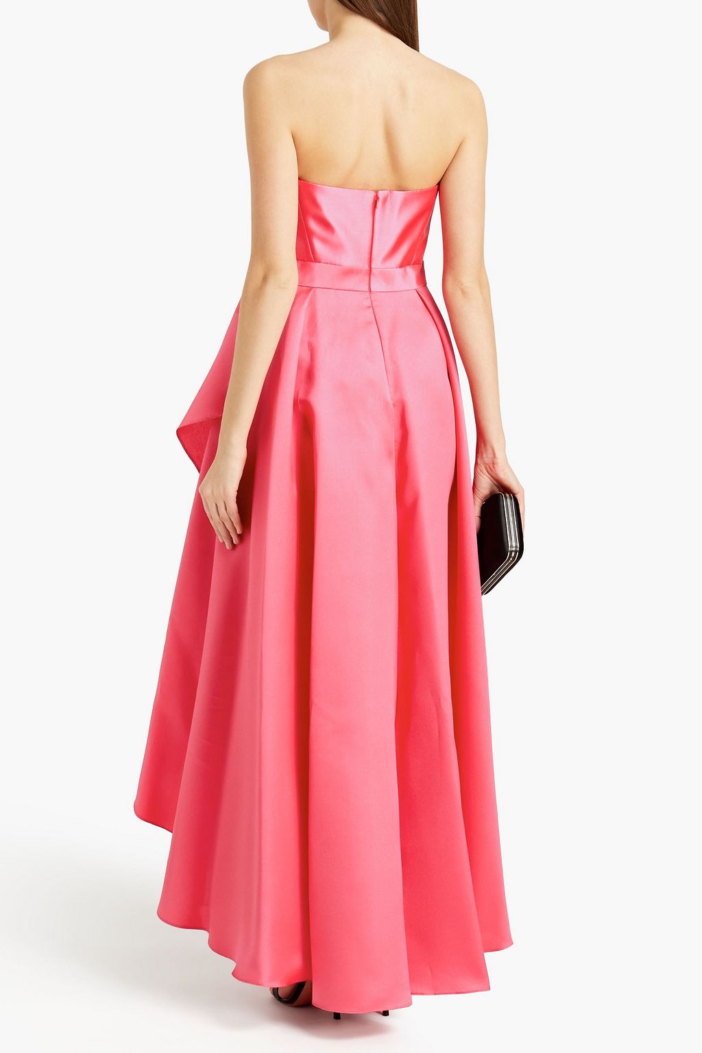 ML MONIQUE LHUILLIER Strapless wrap-effect duchesse-satin gown