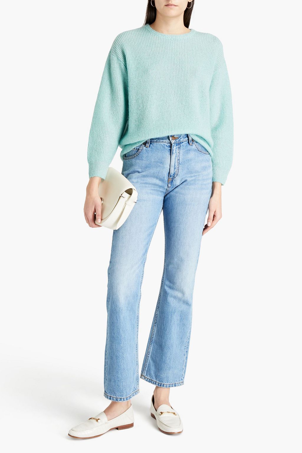 CLAUDIE PIERLOT Metallic ribbed-knit sweater