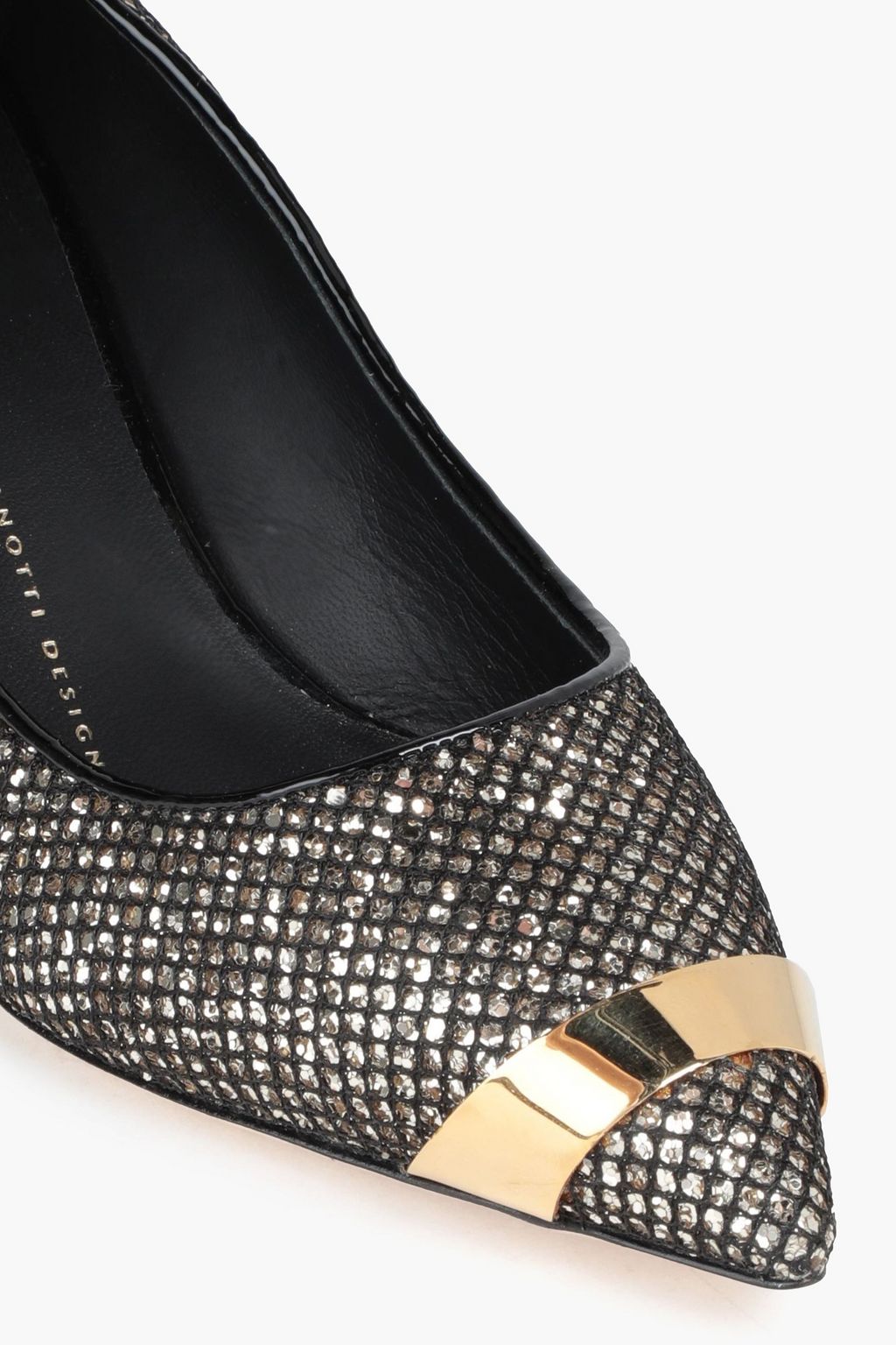 GIUSEPPE ZANOTTI Crystal-embellished leather pumps