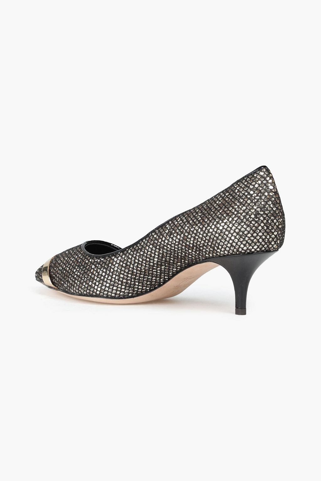 GIUSEPPE ZANOTTI Crystal-embellished leather pumps