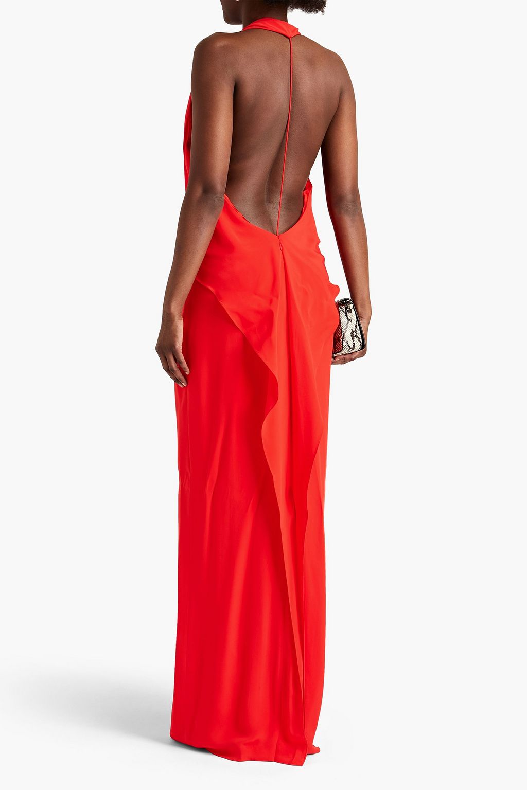 TOM FORD Silk crepe de chine halterneck maxi dress
