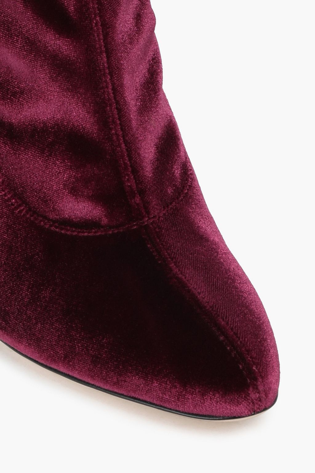 GIUSEPPE ZANOTTI Crystal-embellished velvet sock boots