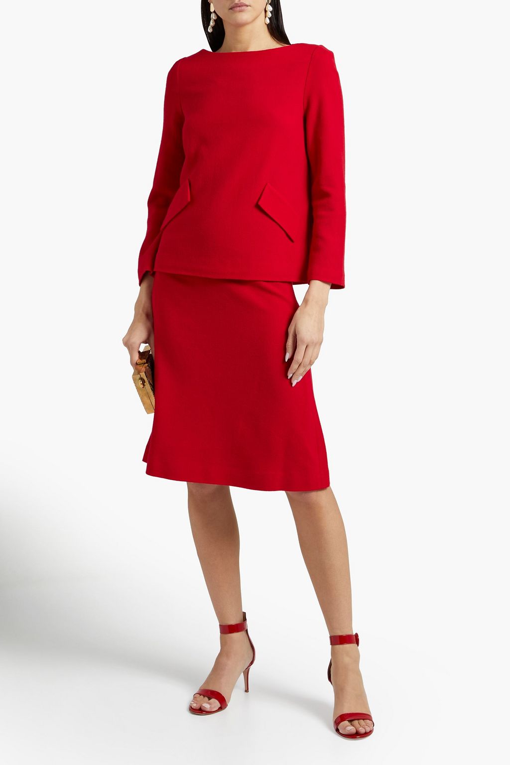 JANE ATELIER Larson wool-crepe top
