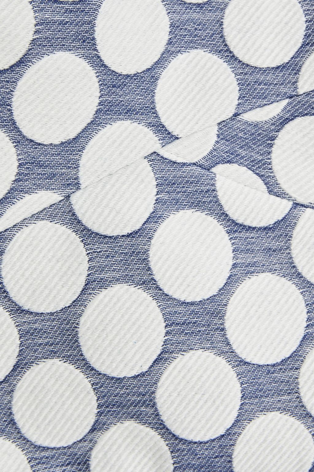 ML MONIQUE LHUILLIER Cropped polka-dot jacquard top