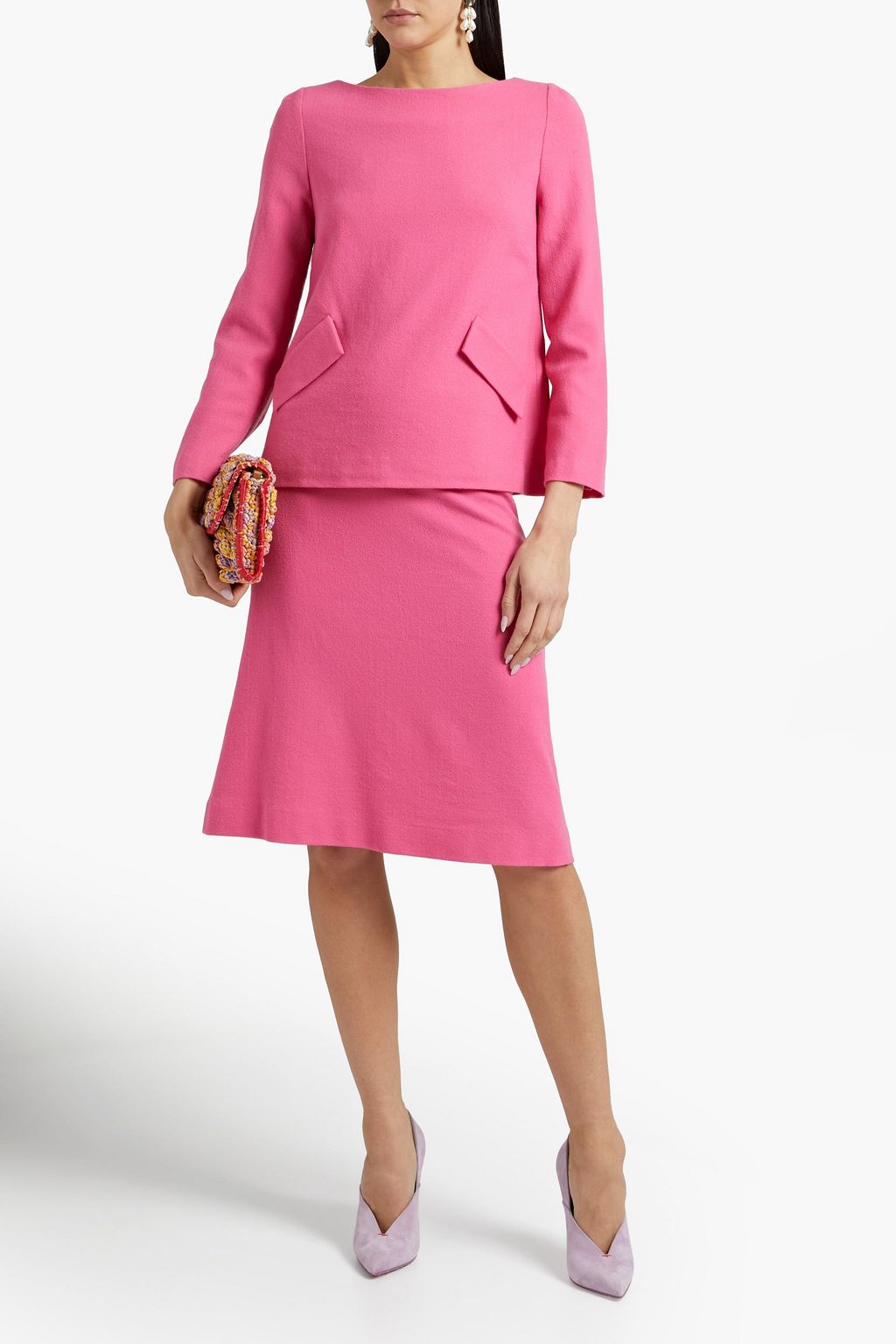 JANE ATELIER Larson wool-crepe top