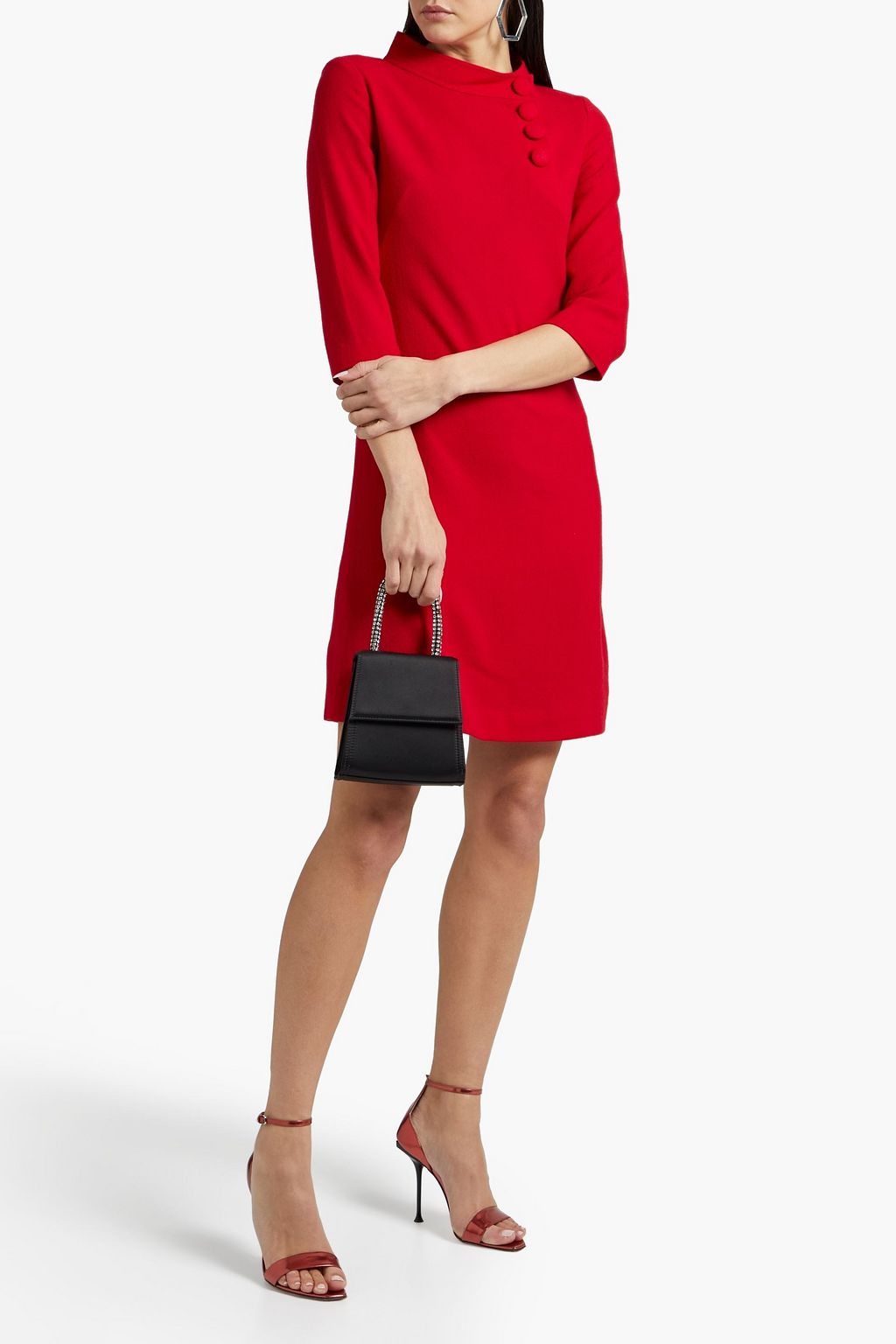 JANE ATELIER Luna wool-felt mini dress