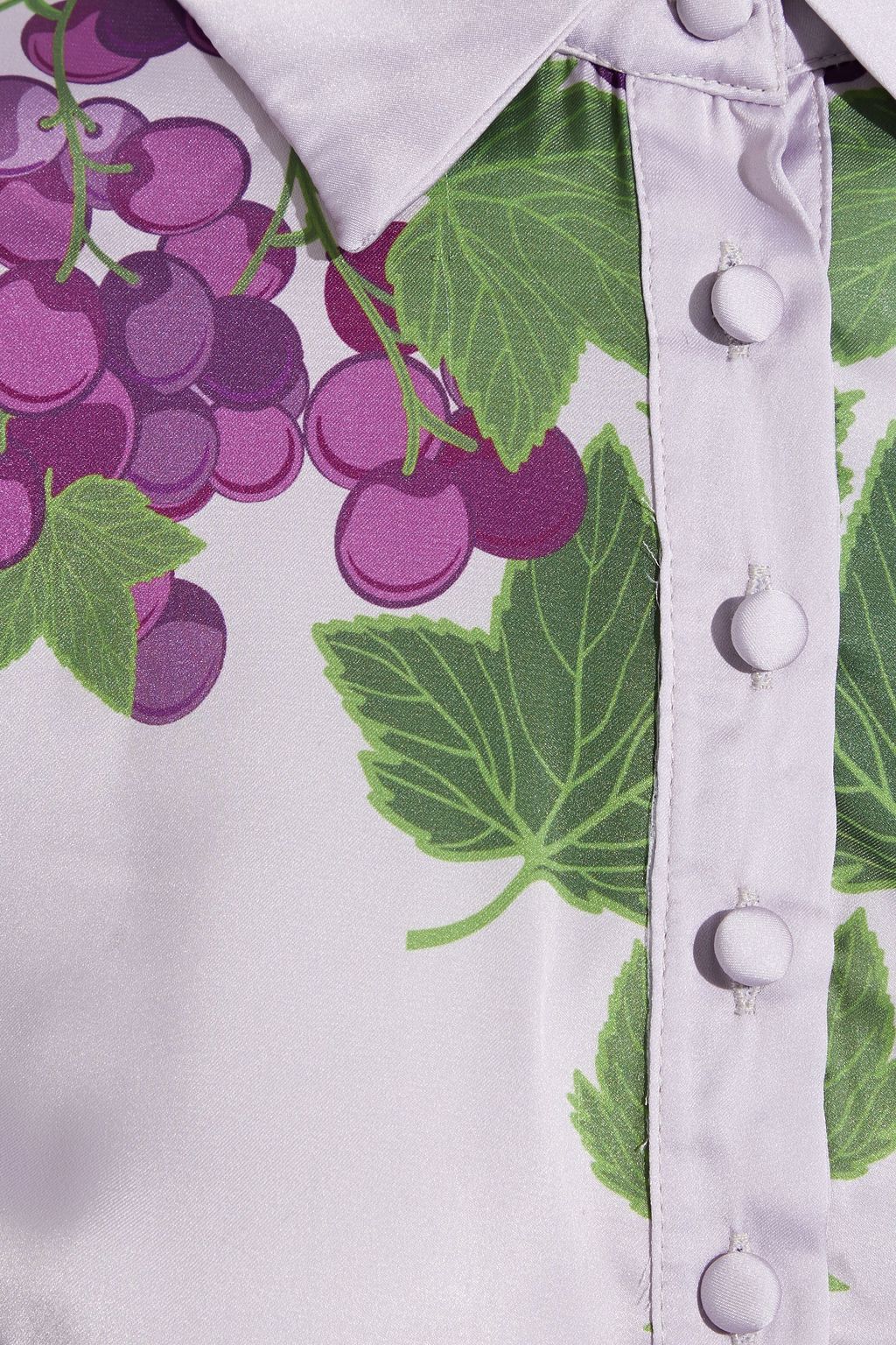 ANDREA IYAMAH Vine printed satin shirt