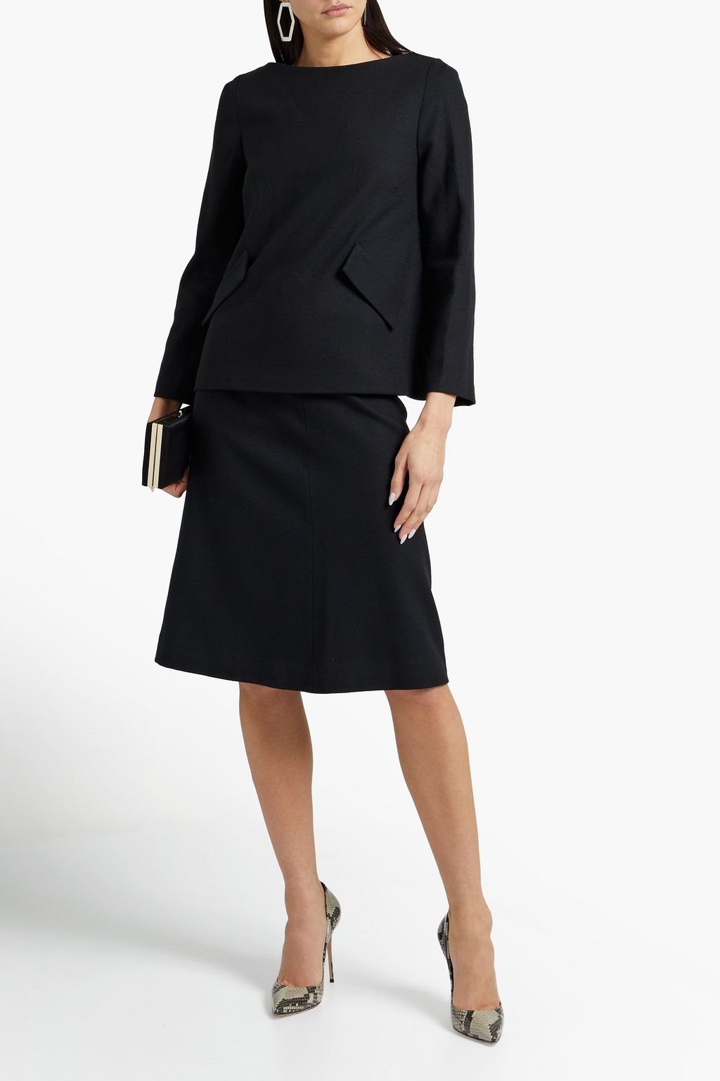 JANE ATELIER Larson wool-crepe top