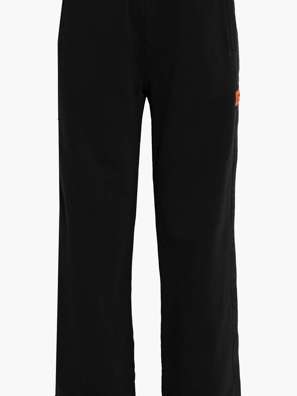 jacquard-trimmed french cotton-terry track pants