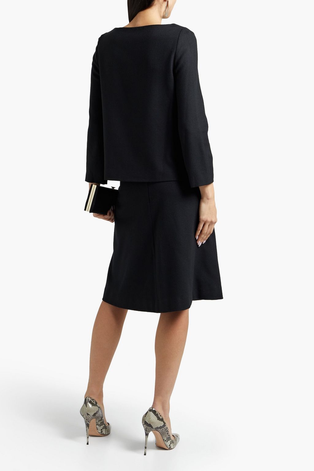 JANE ATELIER Lizzy wool-crepe skirt