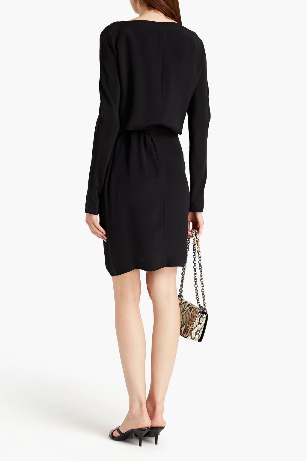 TOM FORD Belted silk-crepe dress
