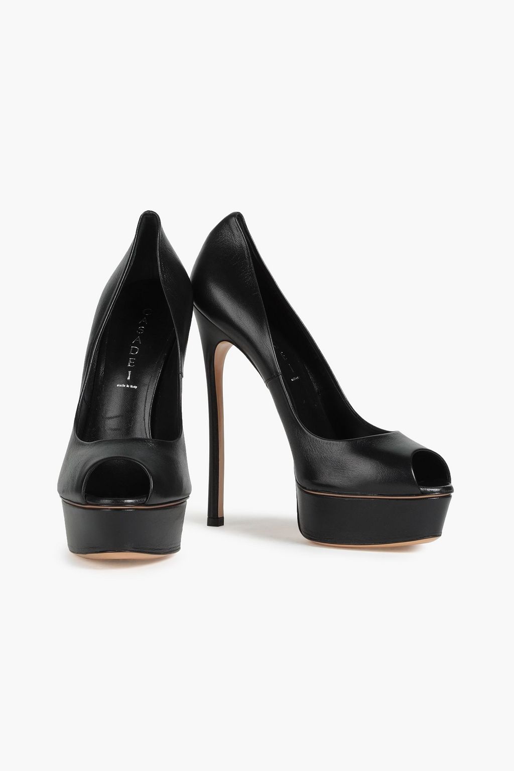 CASADEI Leather platform pumps