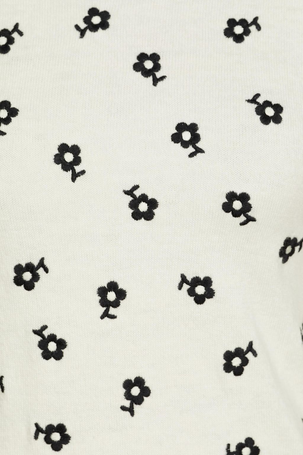 REDVALENTINO Embroidered ruffled knitted sweater
