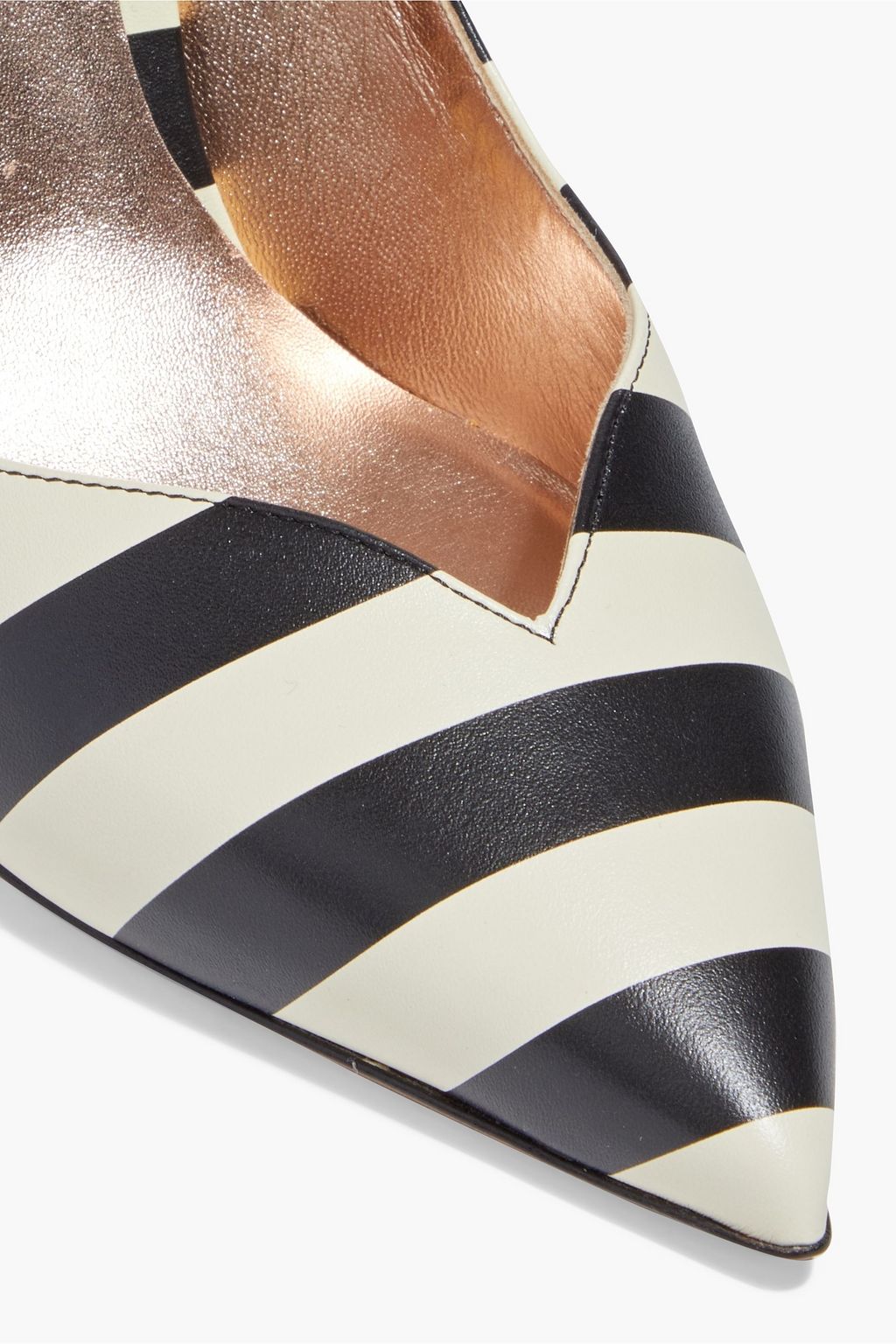 VALENTINO GARAVANI Striped leather pumps