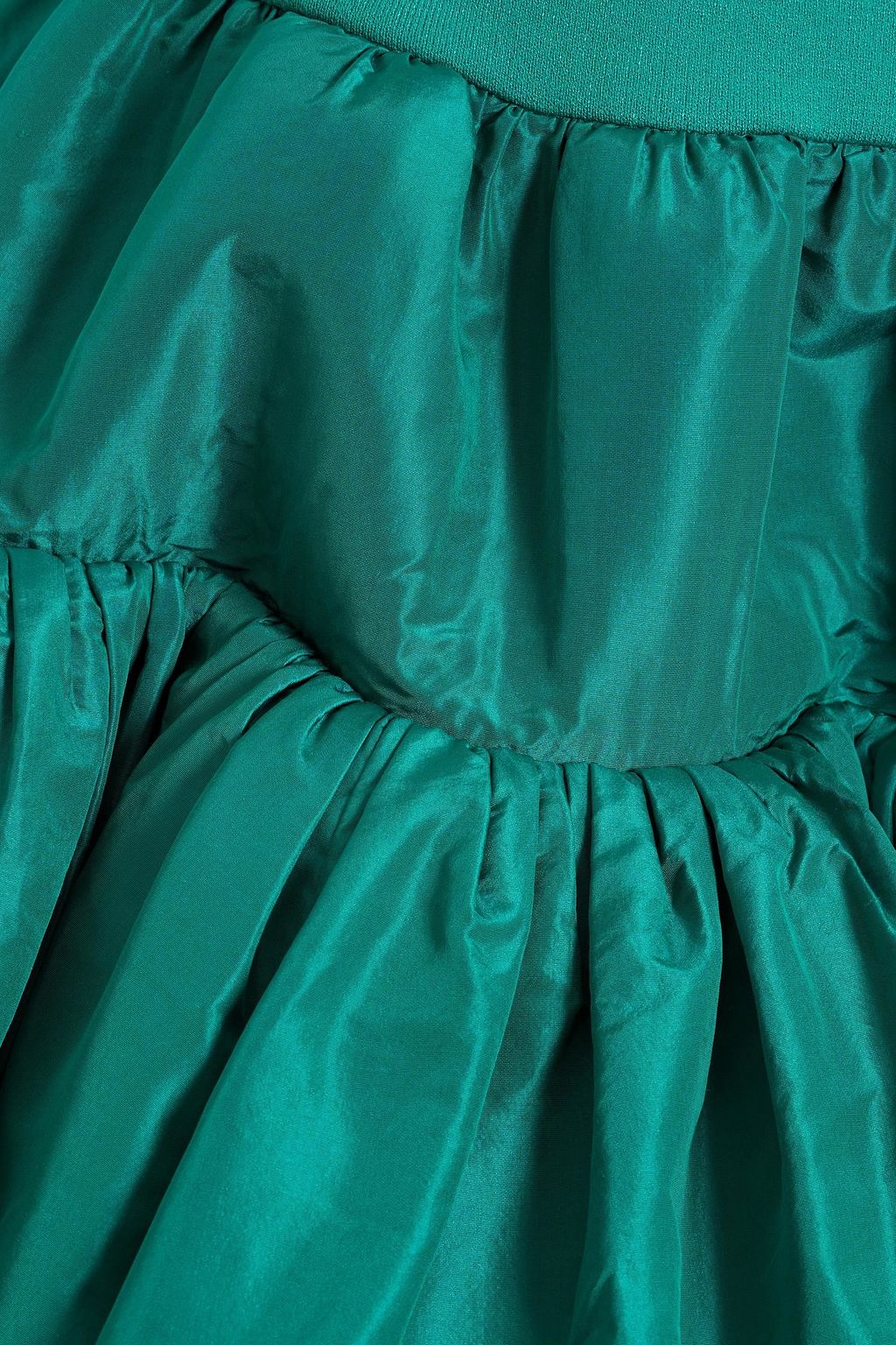 OSCAR DE LA RENTA Knit-paneled taffeta halterneck mini dress