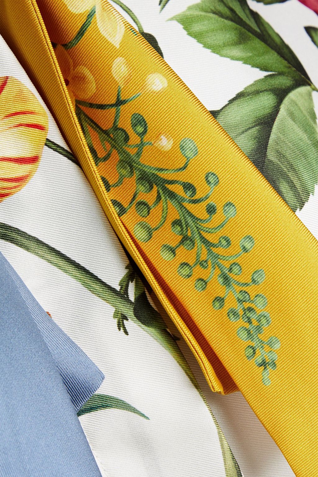 OSCAR DE LA RENTA Hemd aus Seidensatin mit floralem Print und Schluppe