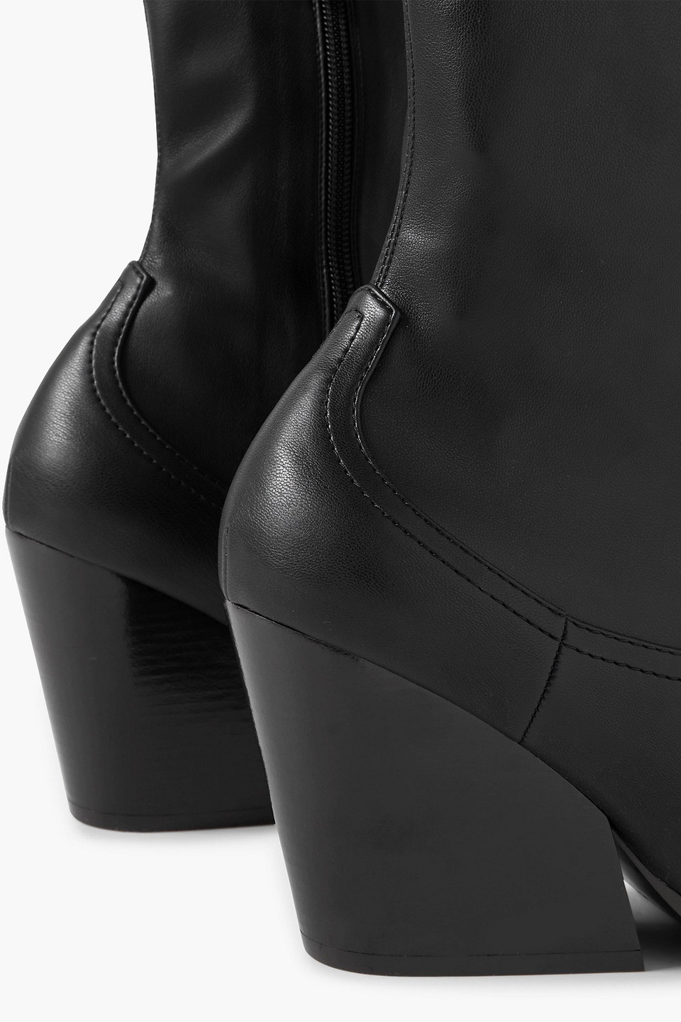 Shop Stella Mccartney Cowboy Faux Leather Ankle Boots In Black